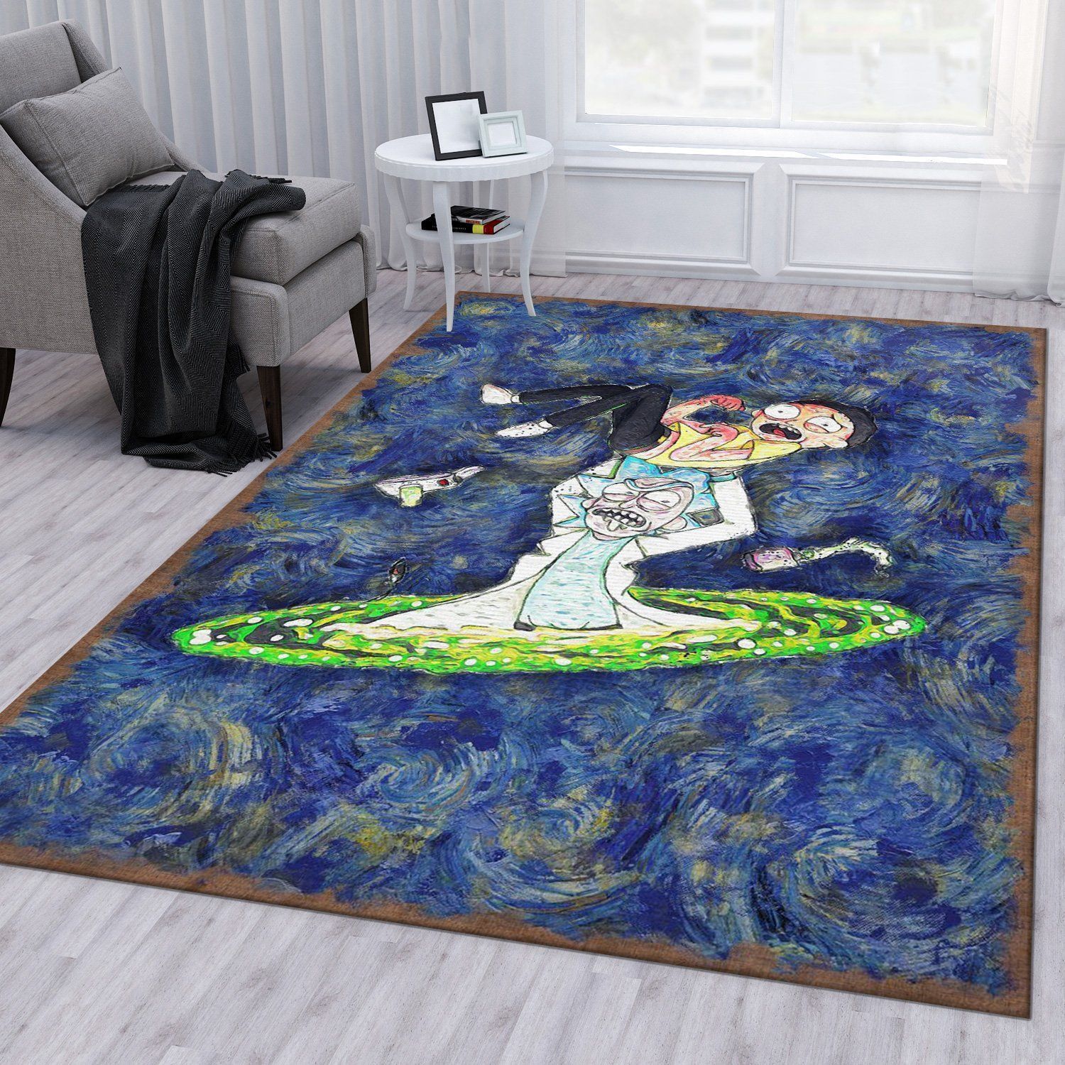 Rick And Morty Christmas Gift Rug Living Room Rug Home Decor Floor Decor - Indoor Outdoor Rugs