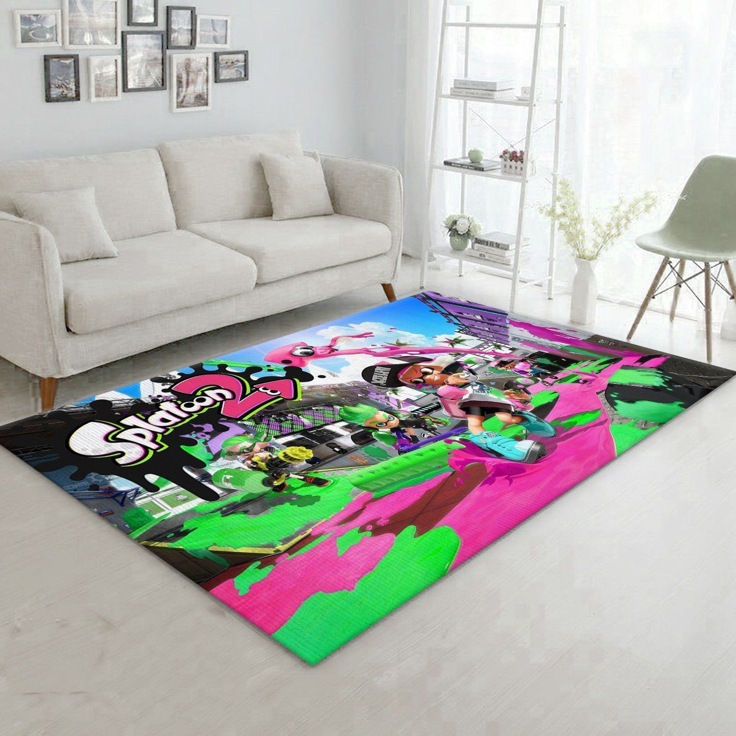 Splatoon 2 Hd Video Game Area Rug Living Room Rug Home US Decor - Indoor Outdoor Rugs