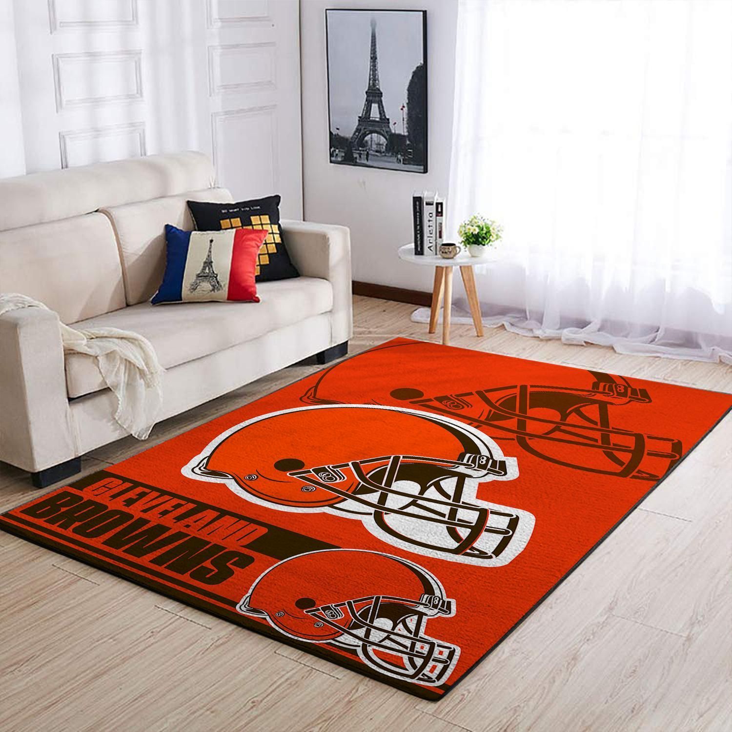 Cleveland Browns Nfl Team Logo Helmet Nice Gift Home Decor Rectangle Area Rug - Indoor Outdoor Rugs