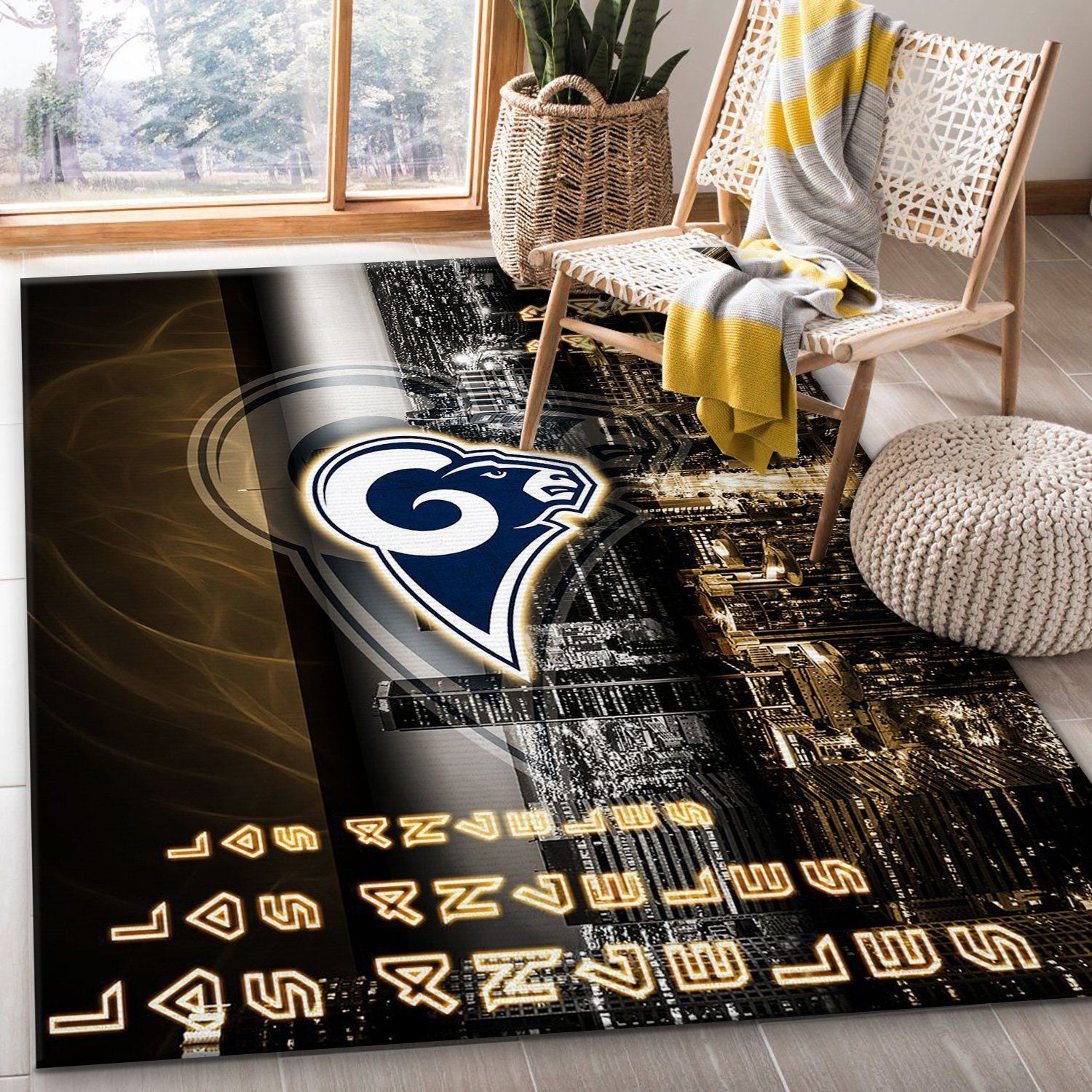 Los Angeles Rams Nfl Area Rug Bedroom Rug Home US Decor - Indoor Outdoor Rugs