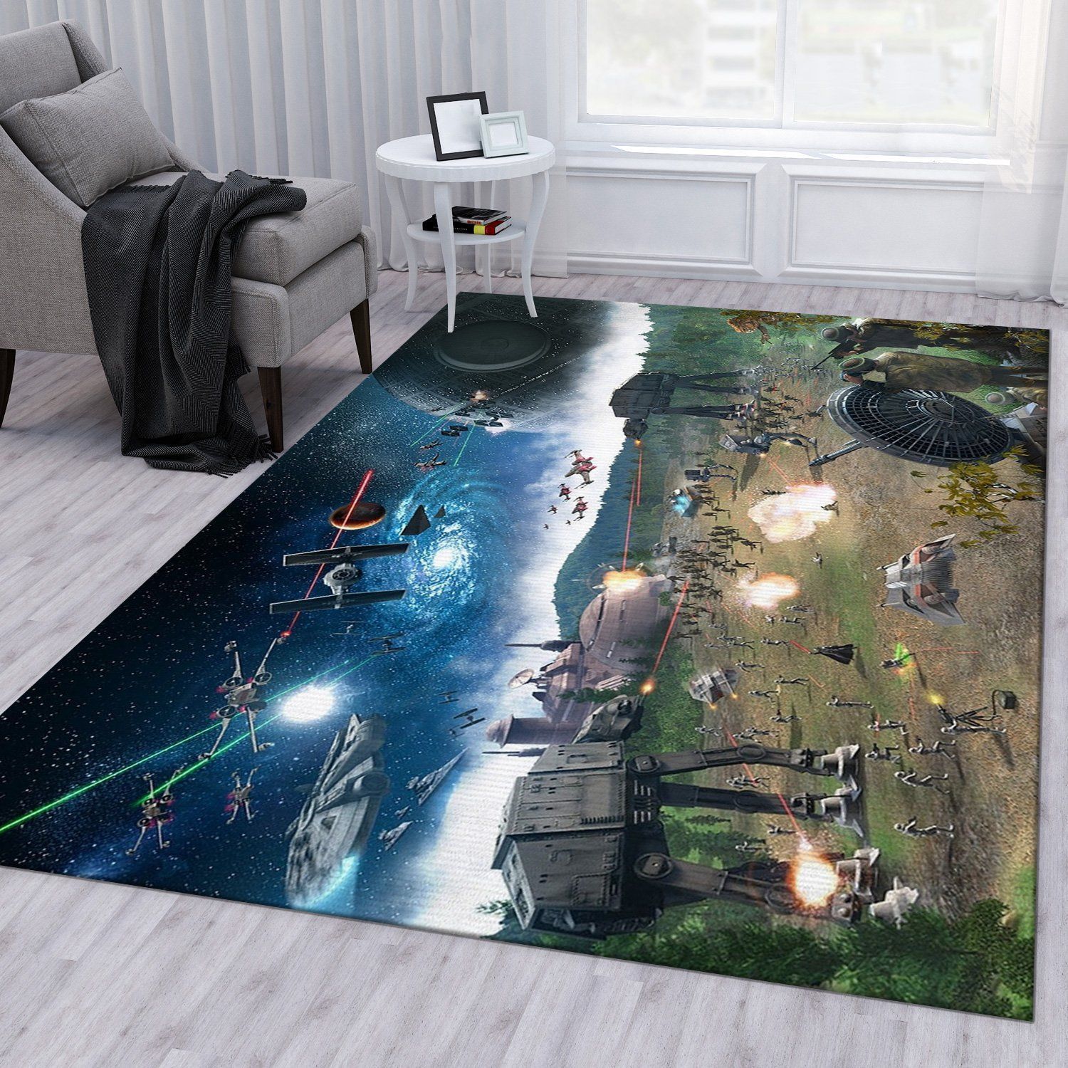 Star War Ver17 Movie Area Rug Living Room Rug Home Decor Floor Decor - Indoor Outdoor Rugs