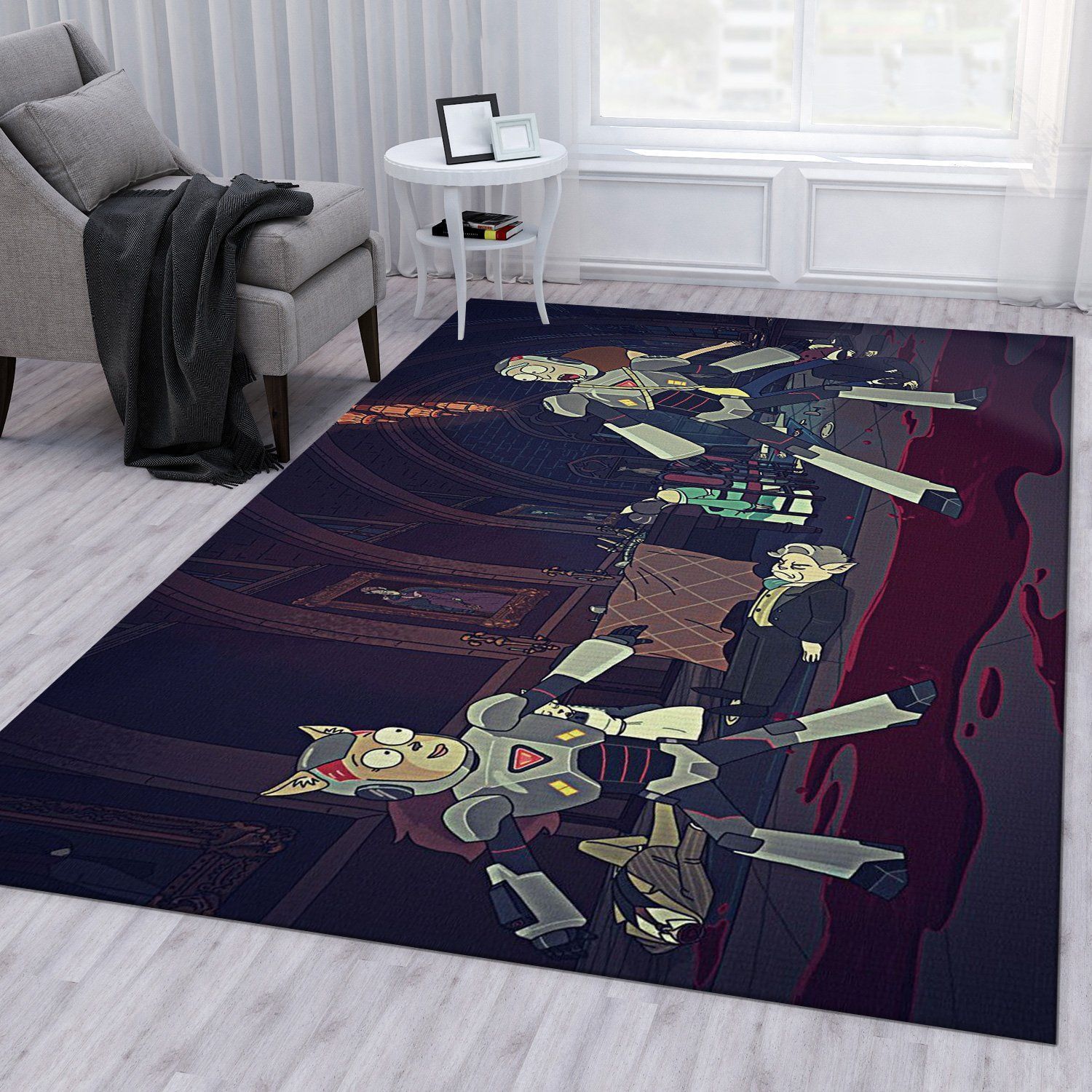 Rick And Morty Area Rug For Christmas Living Room Rug Home Decor Floor Decor - Indoor Outdoor Rugs