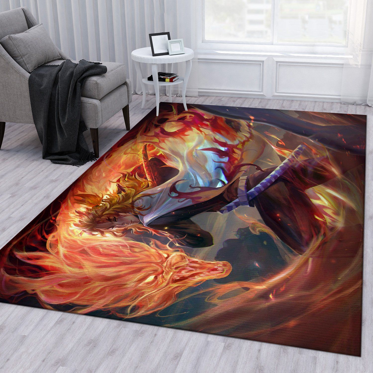 Anime Demon Slayer V8 Area Rug Living Room Rug Christmas Gift US Decor - Indoor Outdoor Rugs