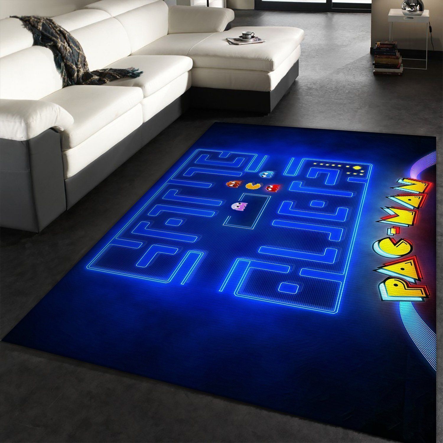 Pacman Gaming Area Rugs Living Room Carpet Christmas Gift Floor Decor The US Decor - Indoor Outdoor Rugs