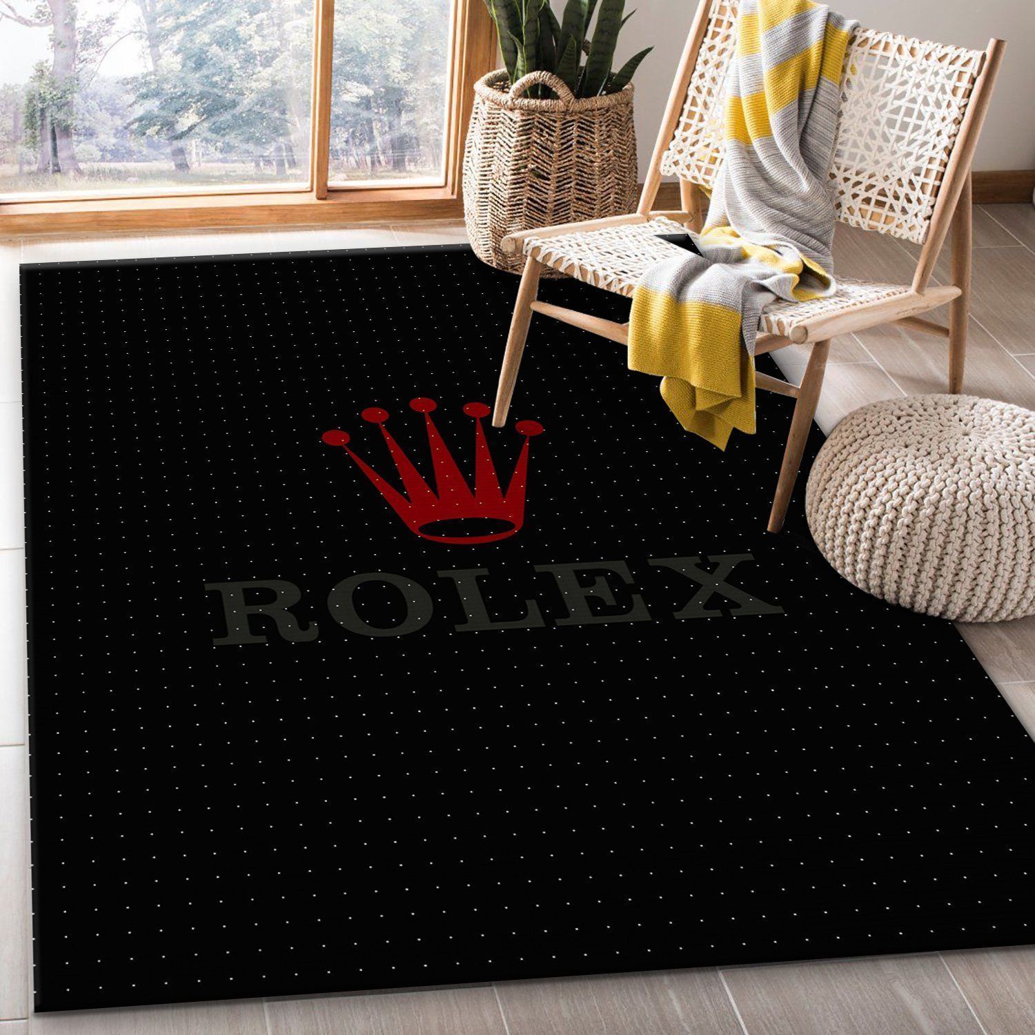 Rolex V6 Area Rug Bedroom Rug US Gift Decor - Indoor Outdoor Rugs