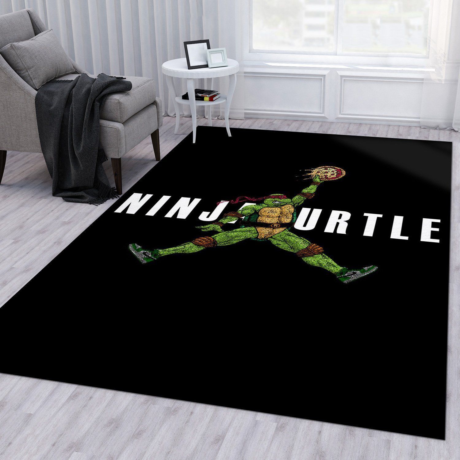 Ninja Turtle Jumpman Jordan Area Rug Bedroom Rug Home Decor Floor Decor - Indoor Outdoor Rugs