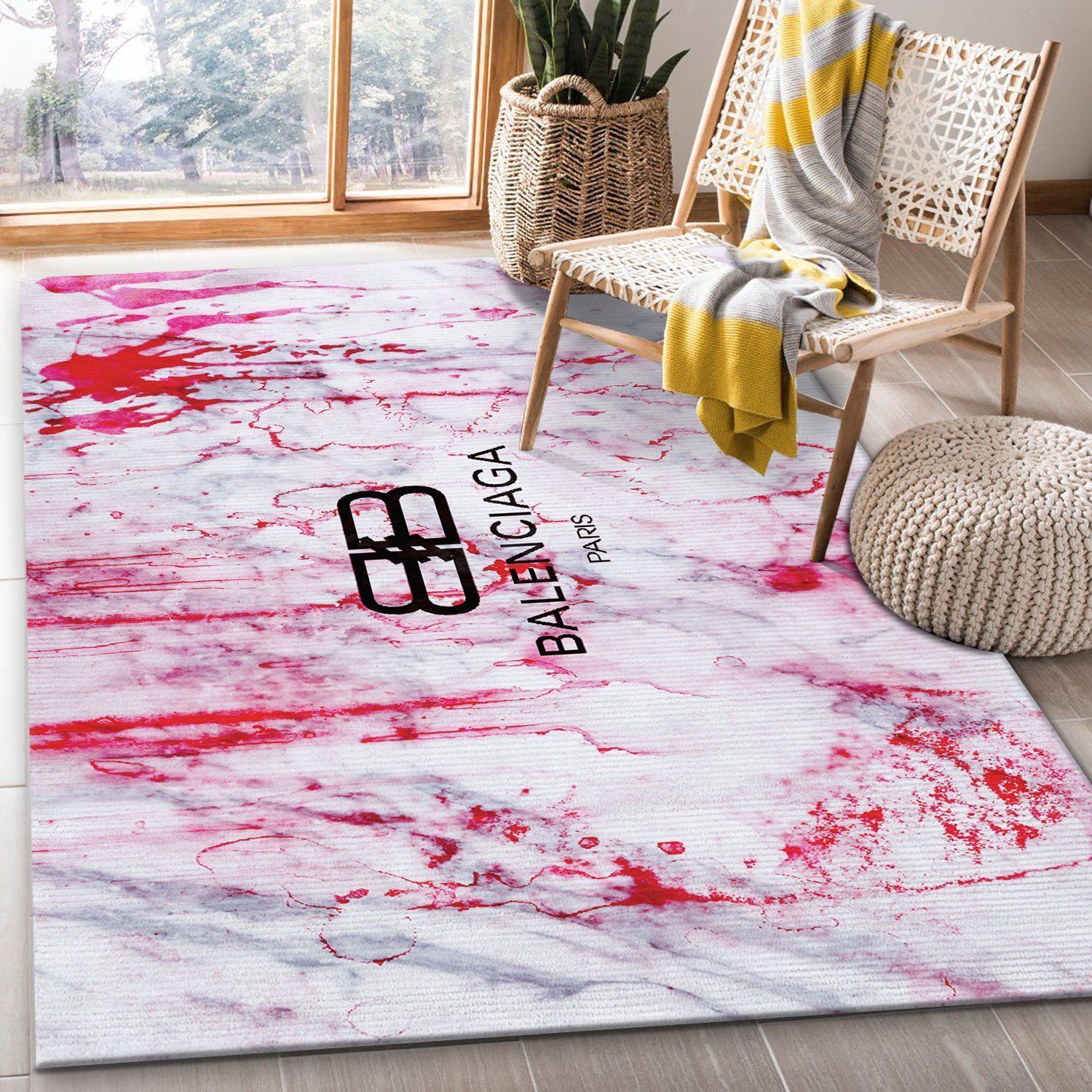 Balenciaga Rugs Bedroom Rug Christmas Gift US Decor - Indoor Outdoor Rugs