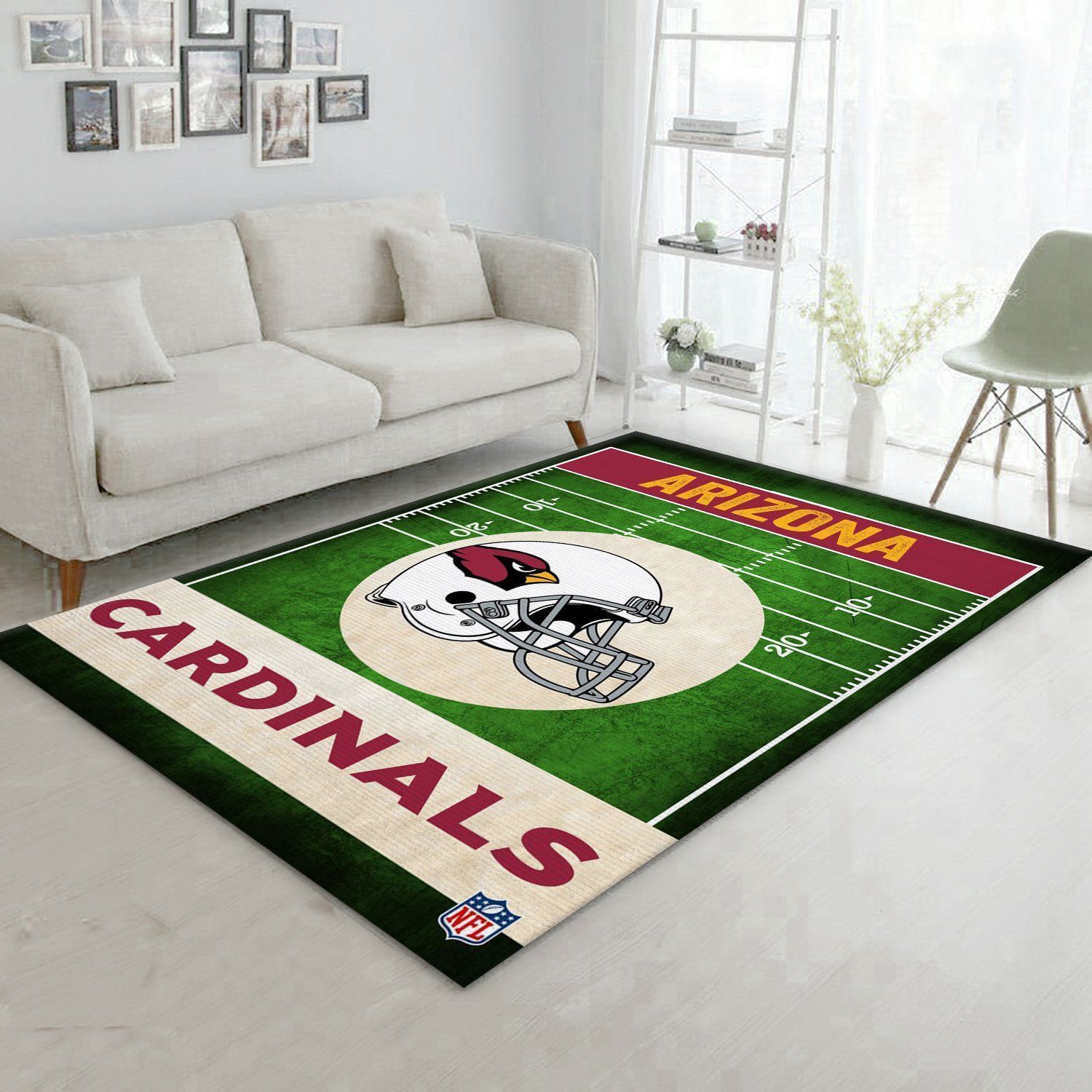 Arizona Cardinals End Zone Nfl Area Rug Living Room Rug US Gift Decor - Indoor Outdoor Rugs