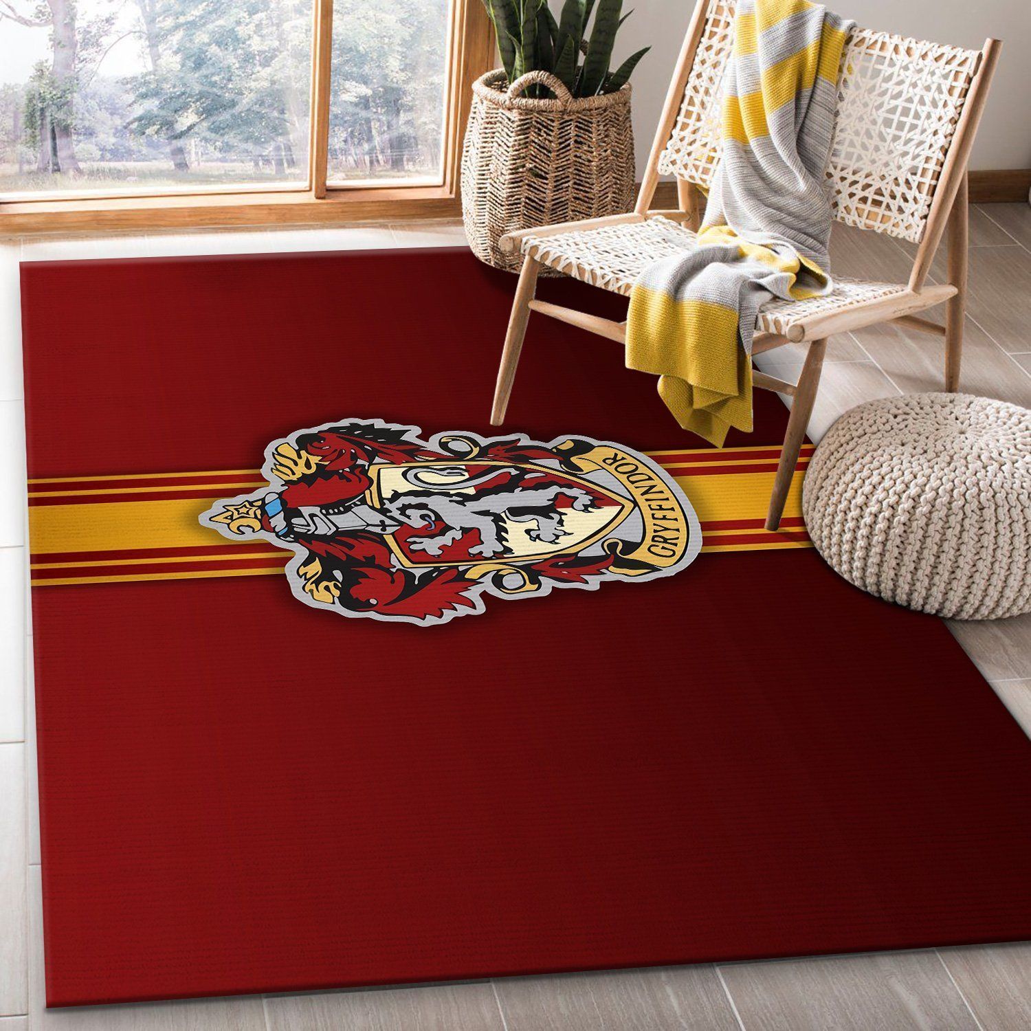 Gryffindor Harry Potter Area Rug Floor Decor The US Decor - Indoor Outdoor Rugs