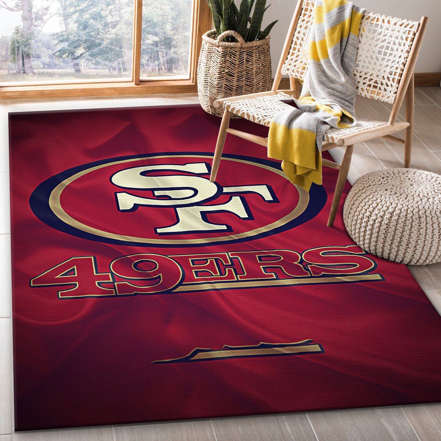 San Francisco 49ers Americ Nfl Area Rug Living Room Rug US Gift Decor - Indoor Outdoor Rugs