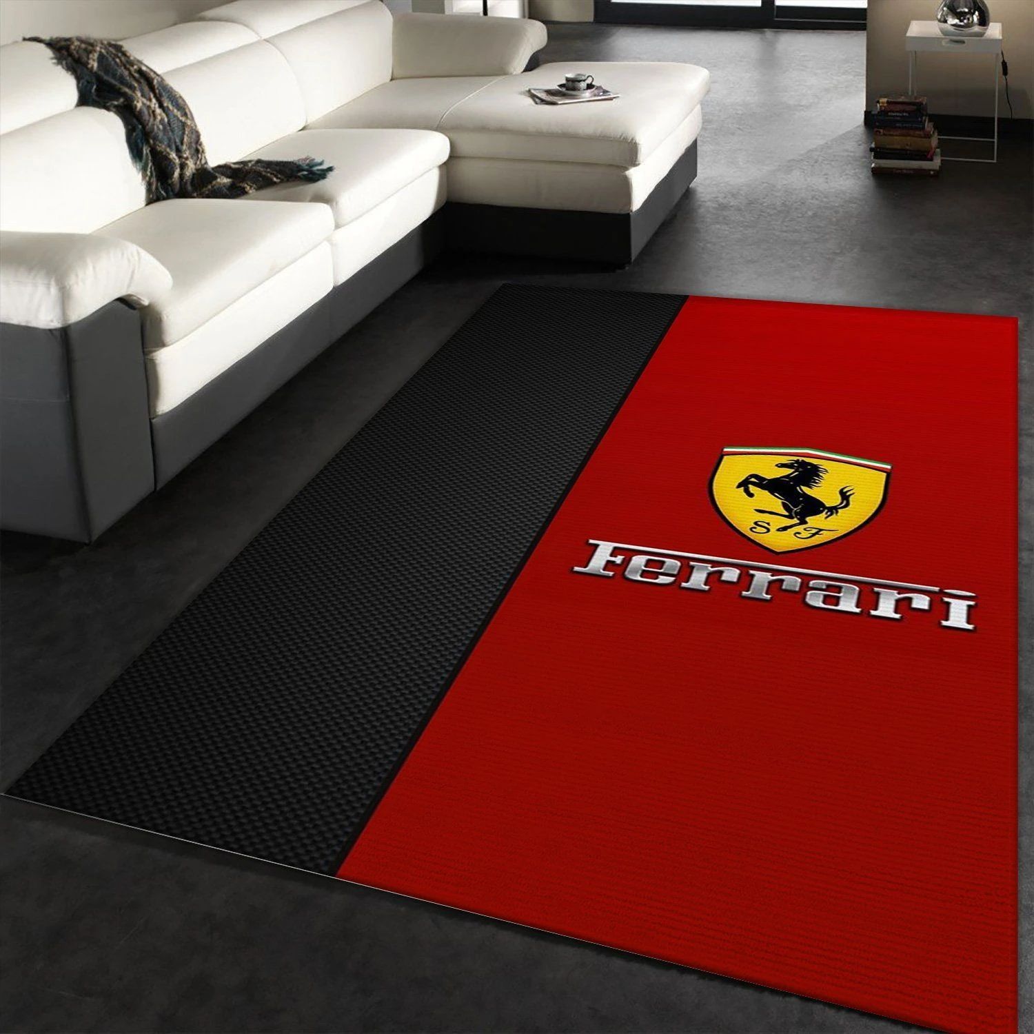 Ferrari Area Rug Living Room Family Gift US Decor - Indoor Outdoor Rugs