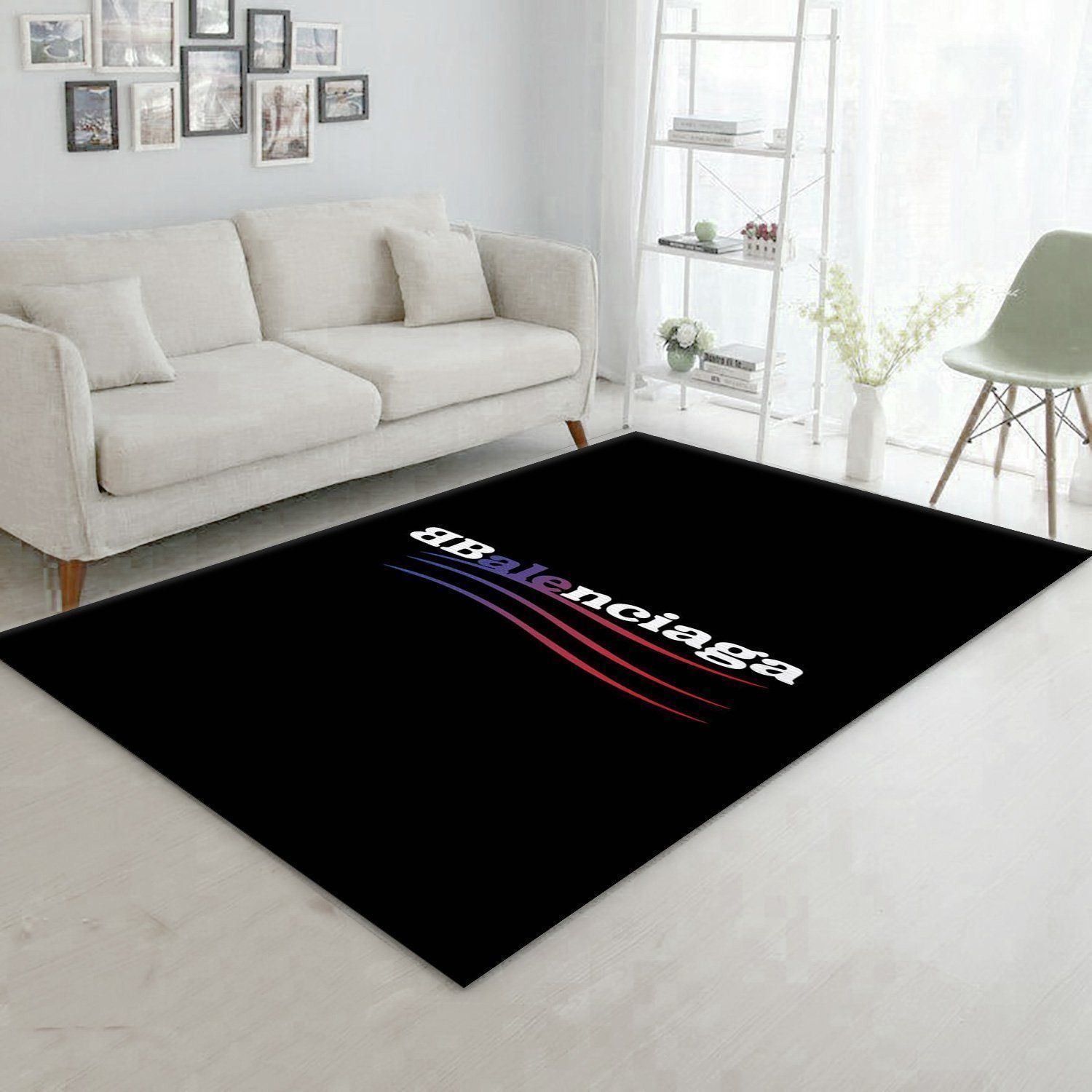 Balenciaga Area Rug For Christmas Fashion Brand Rug Living Room Rug US Gift Decor - Indoor Outdoor Rugs