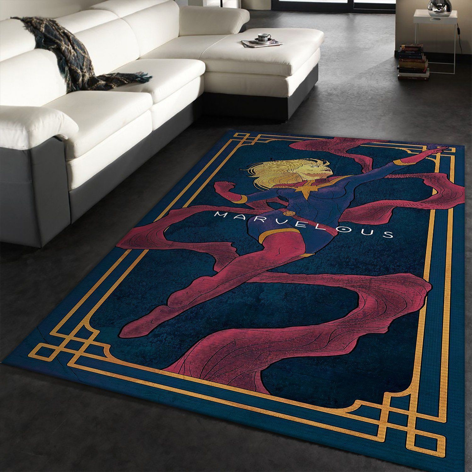 Captain Marvel Movies Area Rugs Living Room Carpet Floor Decor The US Decor - Indoor Outdoor Rugs