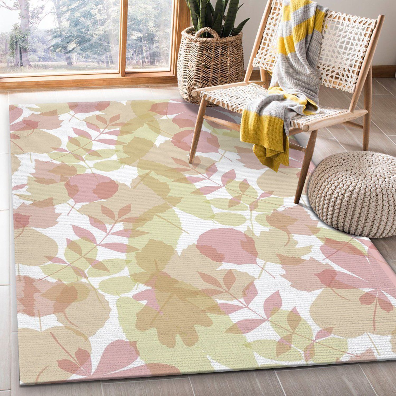 Autumn Leaves Pattern 1 Area Rug, Living room and bedroom Rug, US Gift Decor - Indoor Outdoor Rugs