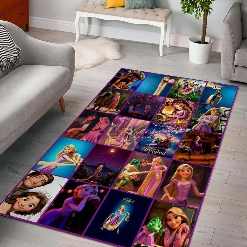 Disney Tangled Ver 1 Living Room Area Rug, Bedroom Rug, Christmas Gift US Decor - Indoor Outdoor Rugs