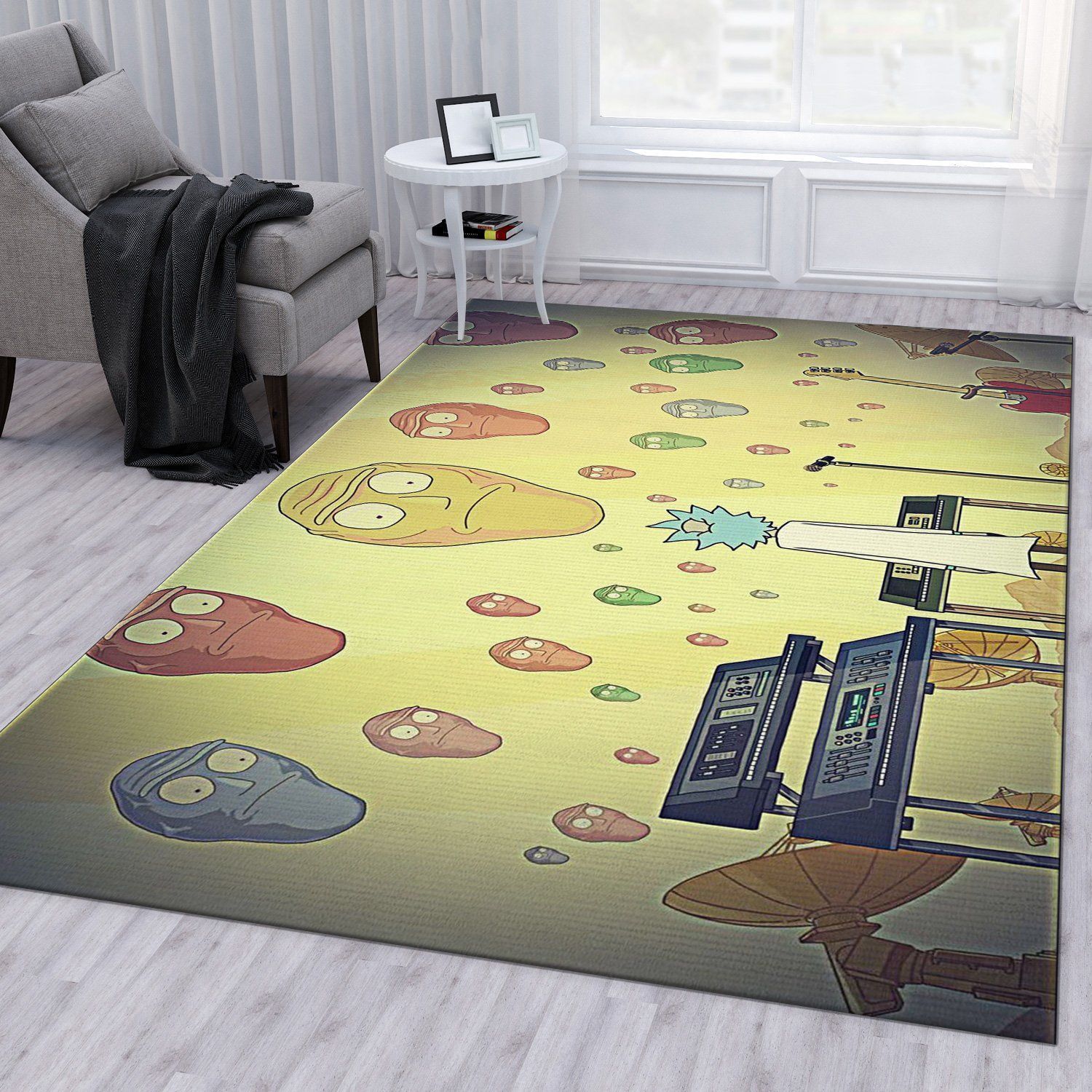 Rick And Morty Area Rug For Christmas Living Room Rug Home Decor Floor Decor - Indoor Outdoor Rugs