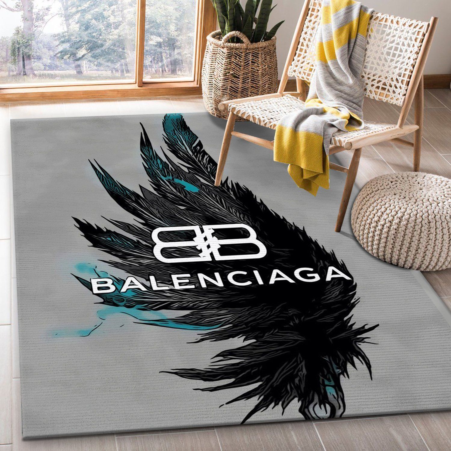 Balenciaga Area Rugs Living Room Rug Christmas Gift US Decor - Indoor Outdoor Rugs