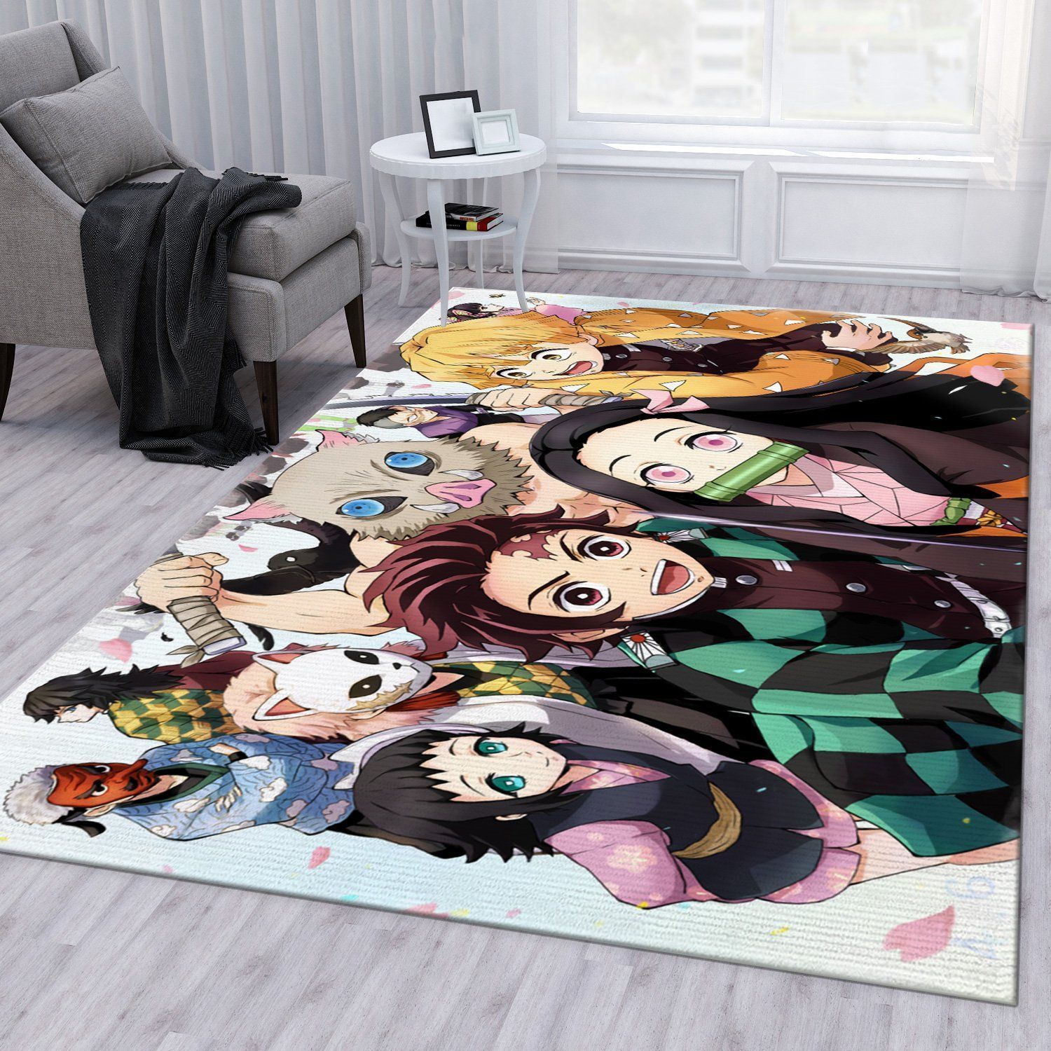 Demon Slayder Anime V4 Rug Living Room Rug Christmas Gift US Decor - Indoor Outdoor Rugs