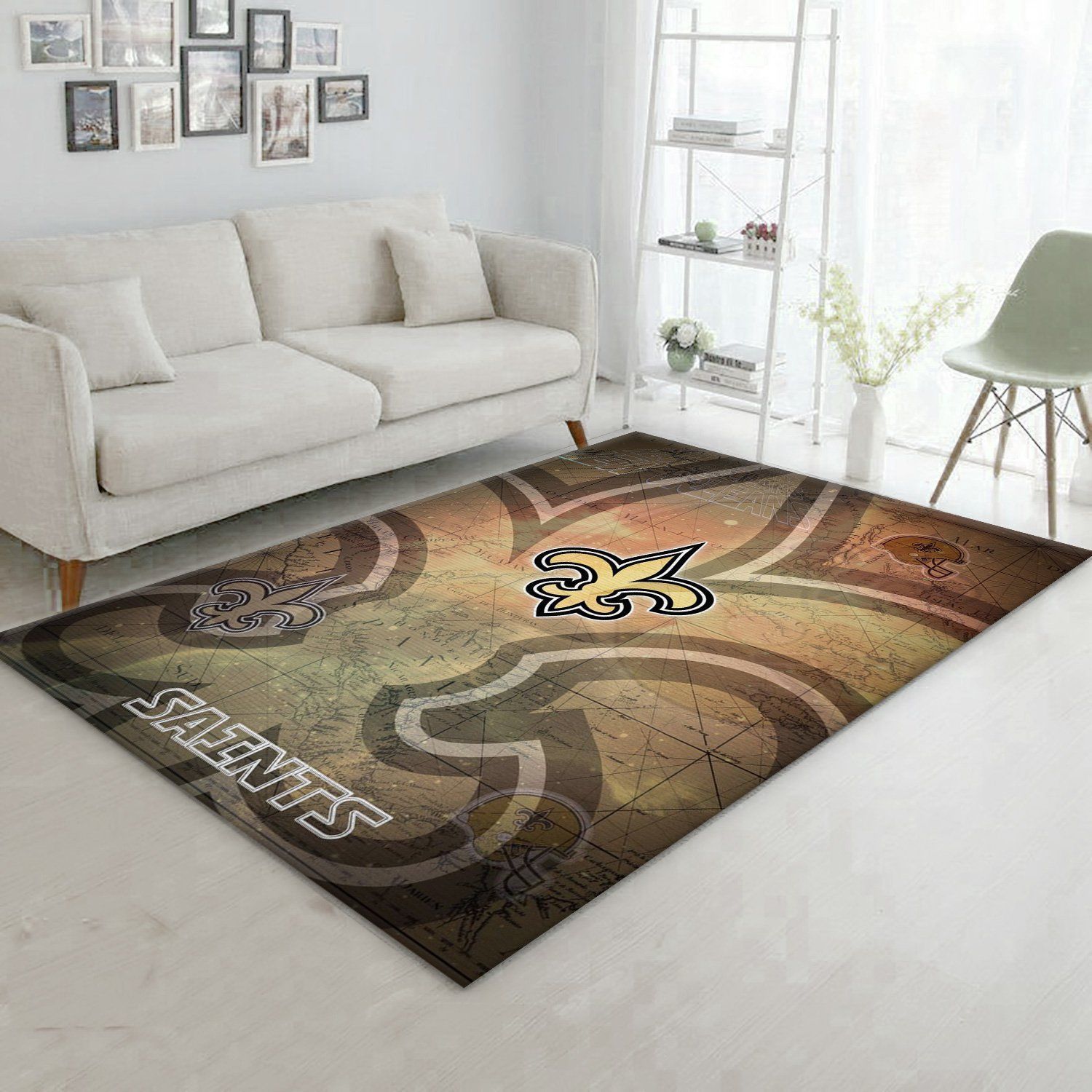 New Orleans Saints Nfl Logo Area Rug For Gift Bedroom Rug Home US Decor - Indoor Outdoor Rugs