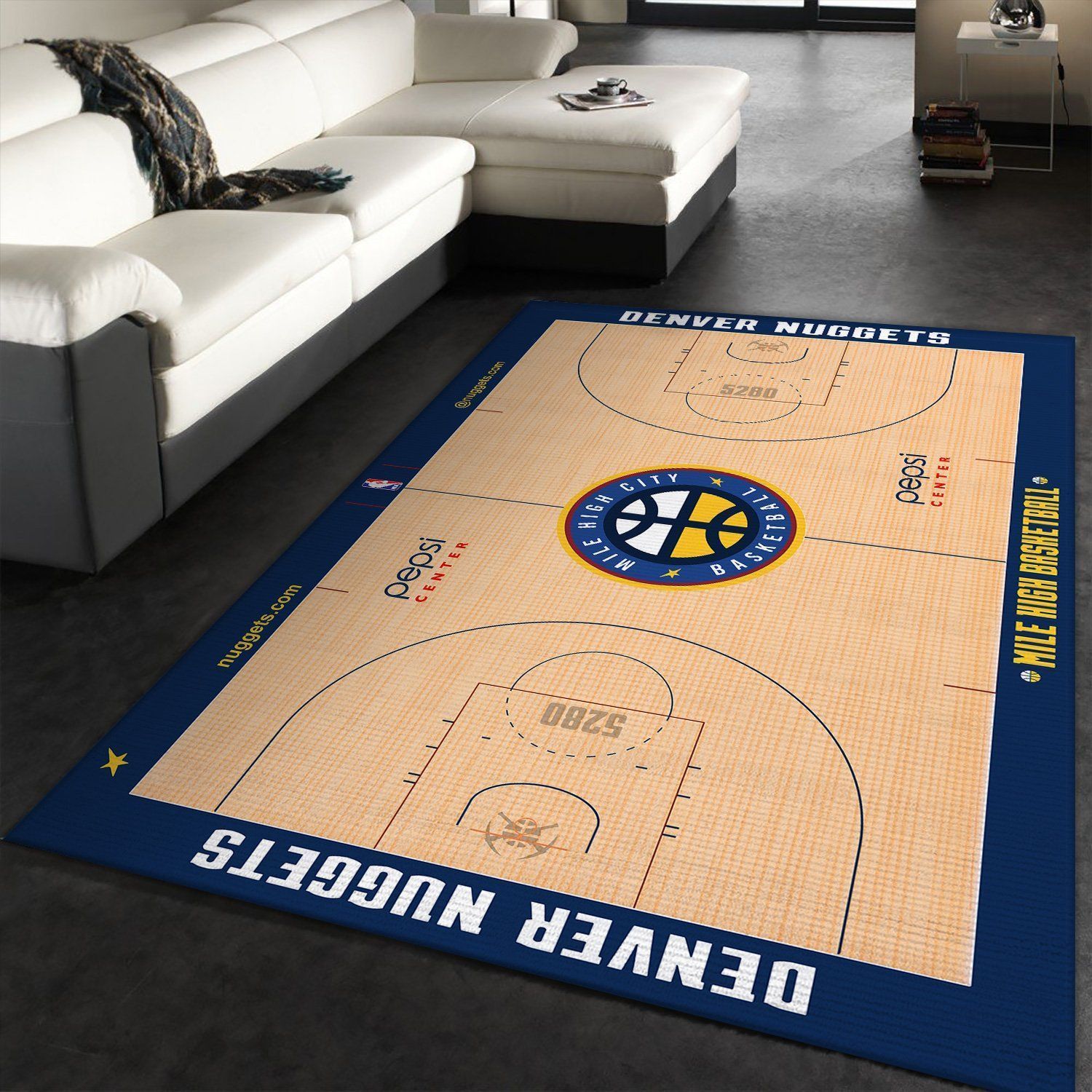 Denver Nuggets NBA Area Rugs Living Room Carpet Christmas Gift Floor Decor The US Decor - Indoor Outdoor Rugs