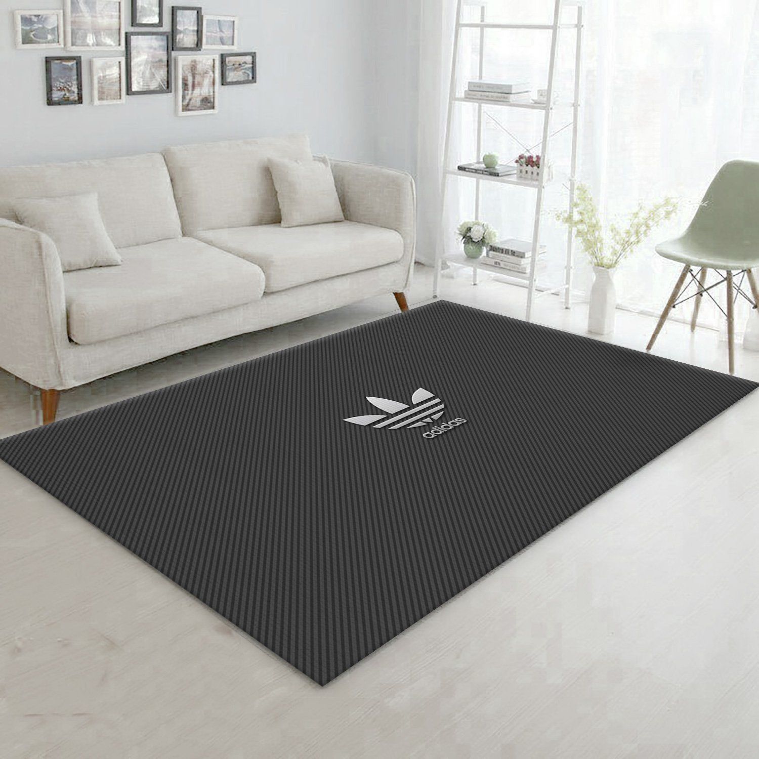 Adidas Area Rug For Christmas Fashion Brand Rug Living Room Rug Home Decor Floor Decor - Indoor Outdoor Rugs