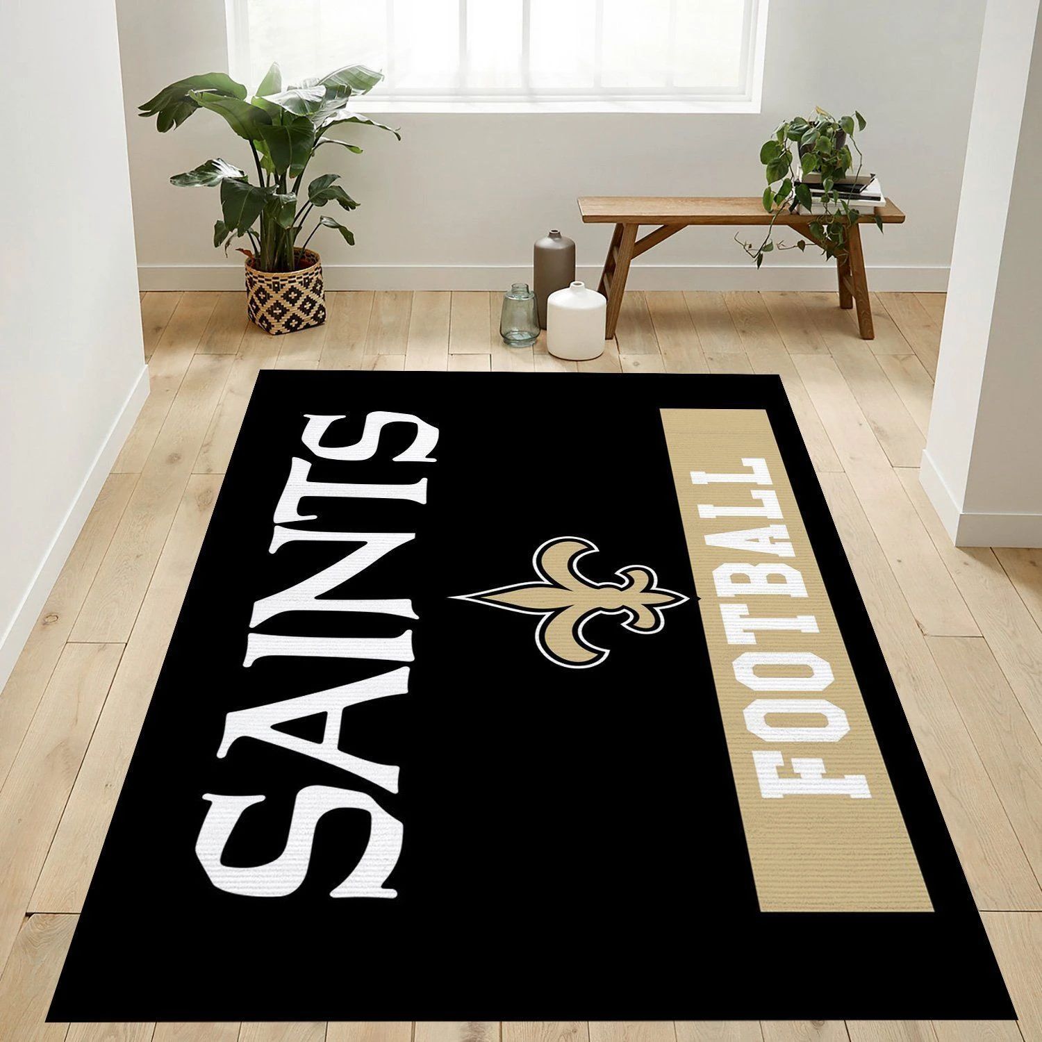 New Orleans Saints Nfl Area Rug Living Room Rug Home Decor Floor Decor - Indoor Outdoor Rugs