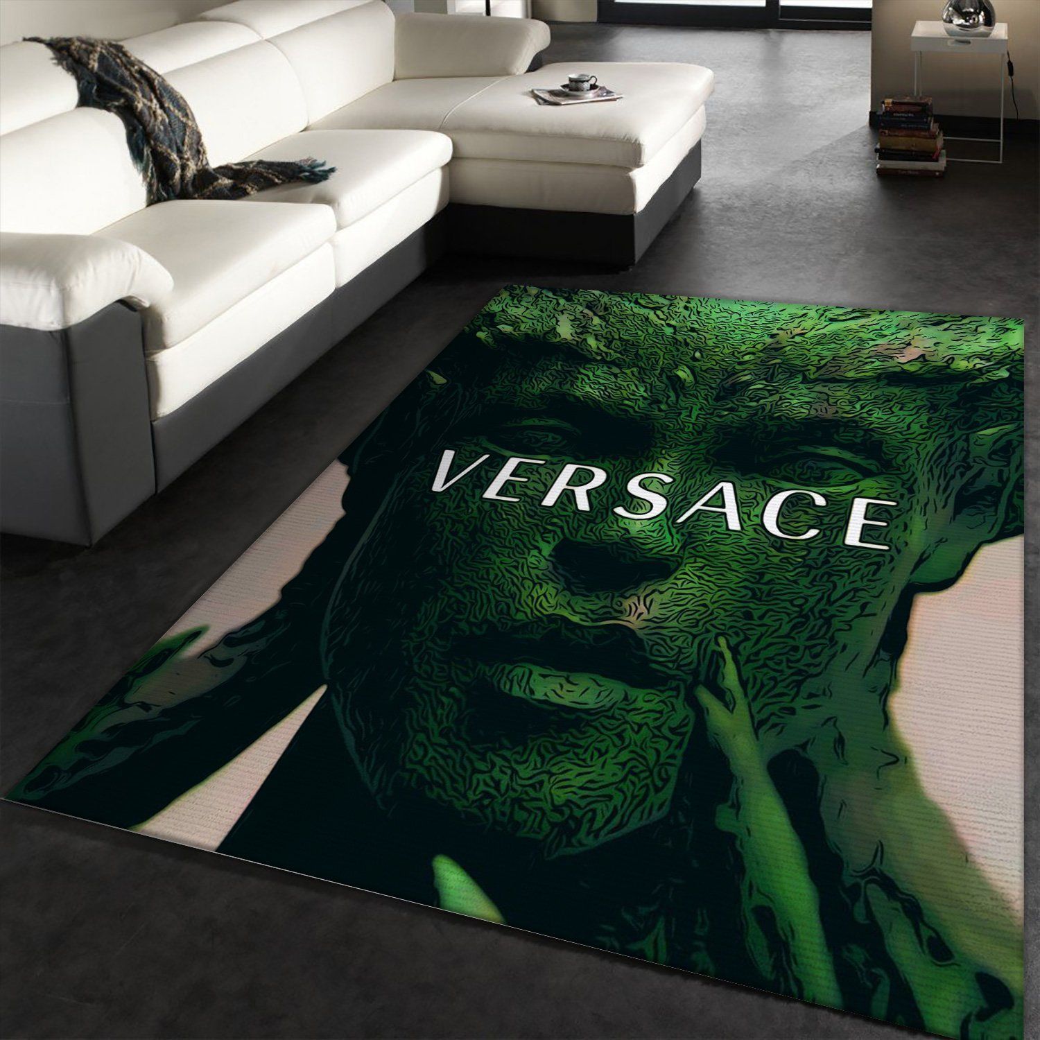 Versace Medusahead Area Rug Living Room Rug Christmas Gift US Decor - Indoor Outdoor Rugs