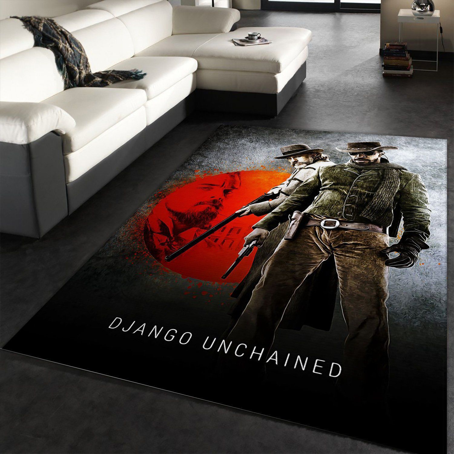 Django Unchained 2012 Area Rug Art Painting Movie Rugs Family Gift US Decor - Indoor Outdoor Rugs