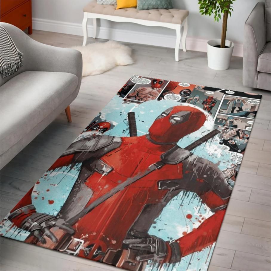 Deadpool Marvel Area Rug Rugs For Living Room Rug Home Decor - Indoor Outdoor Rugs