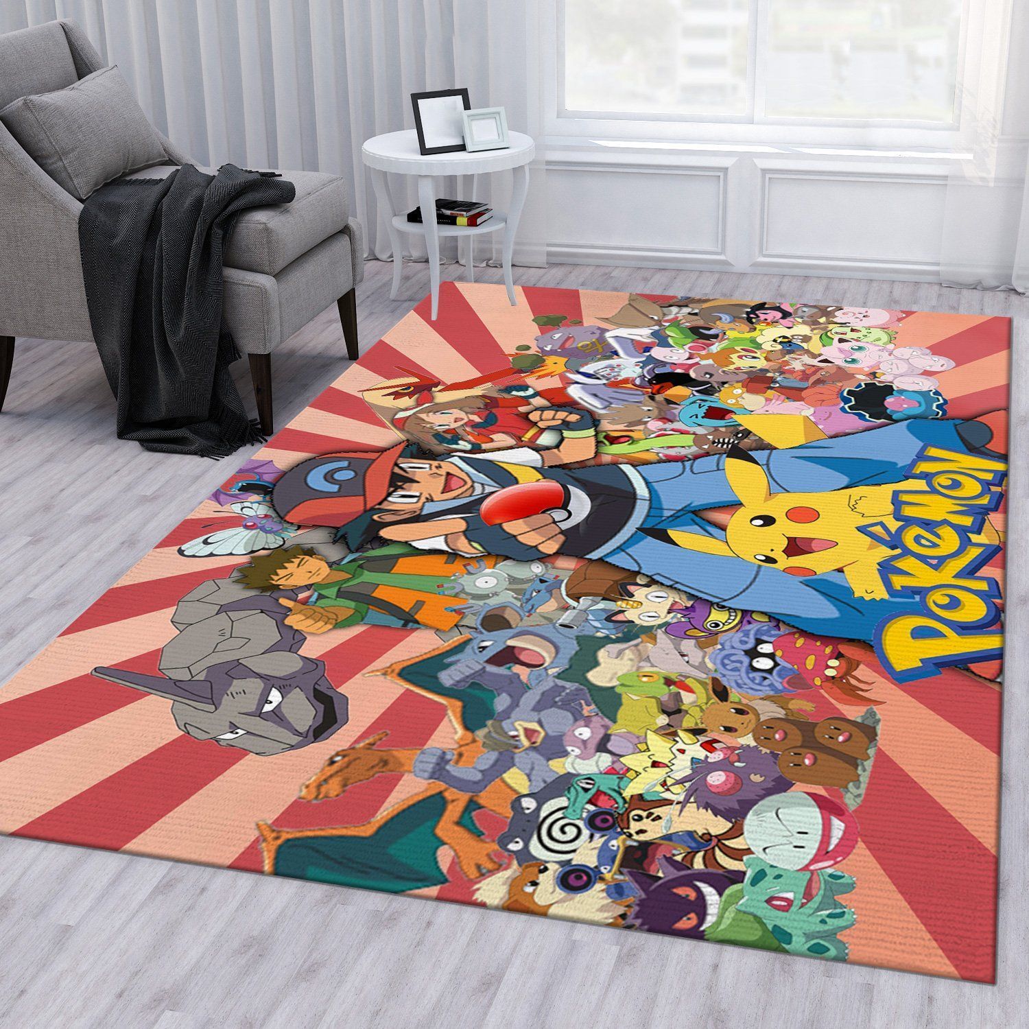 Pokemon All Anime Rug Bedroom Rug Christmas Gift US Decor - Indoor Outdoor Rugs