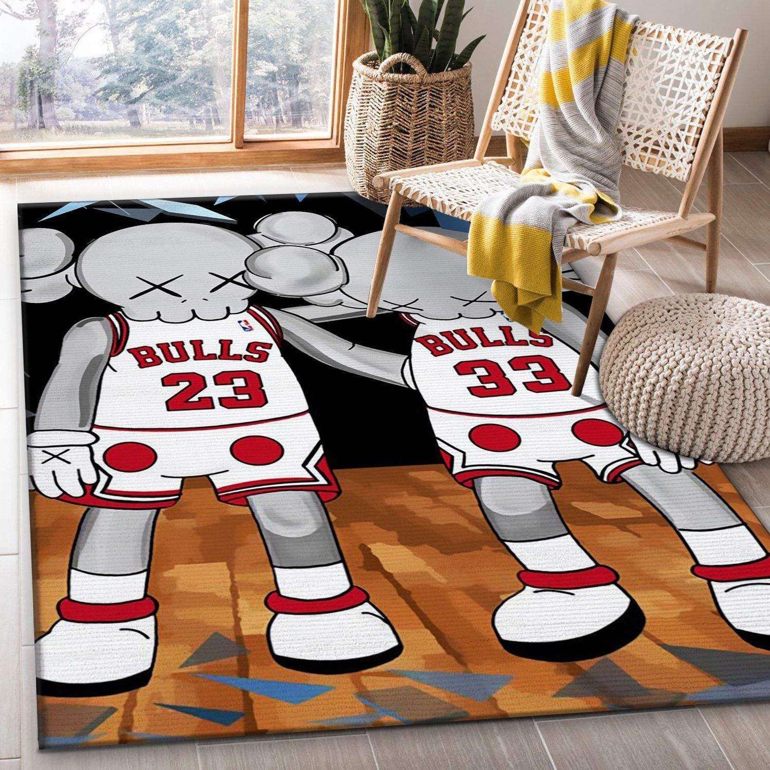 Kaws Rectangle Rug Living Room Rug Home Decor Floor Decor - Indoor Outdoor Rugs