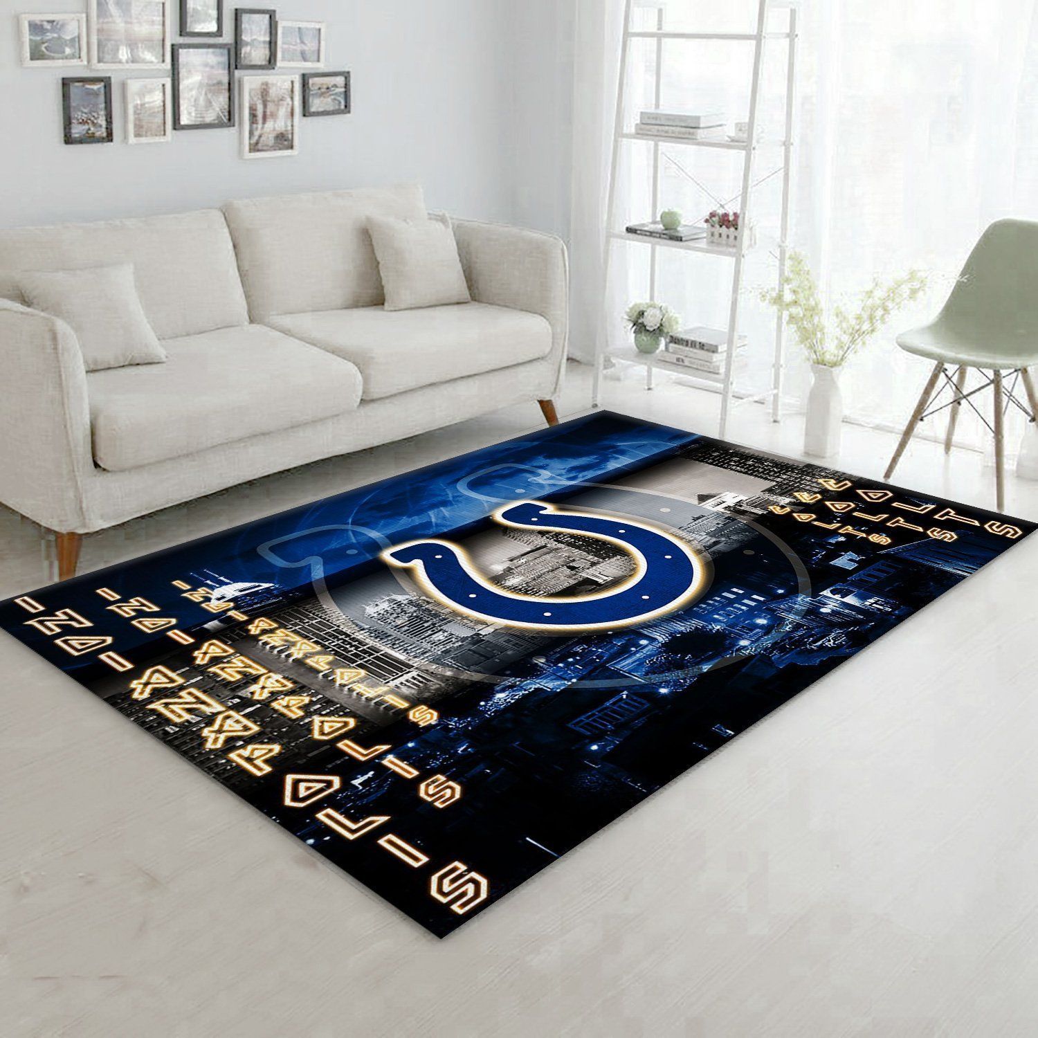 Indianapolis Colts Nfl Area Rug Bedroom Rug Home Decor Floor Decor - Indoor Outdoor Rugs