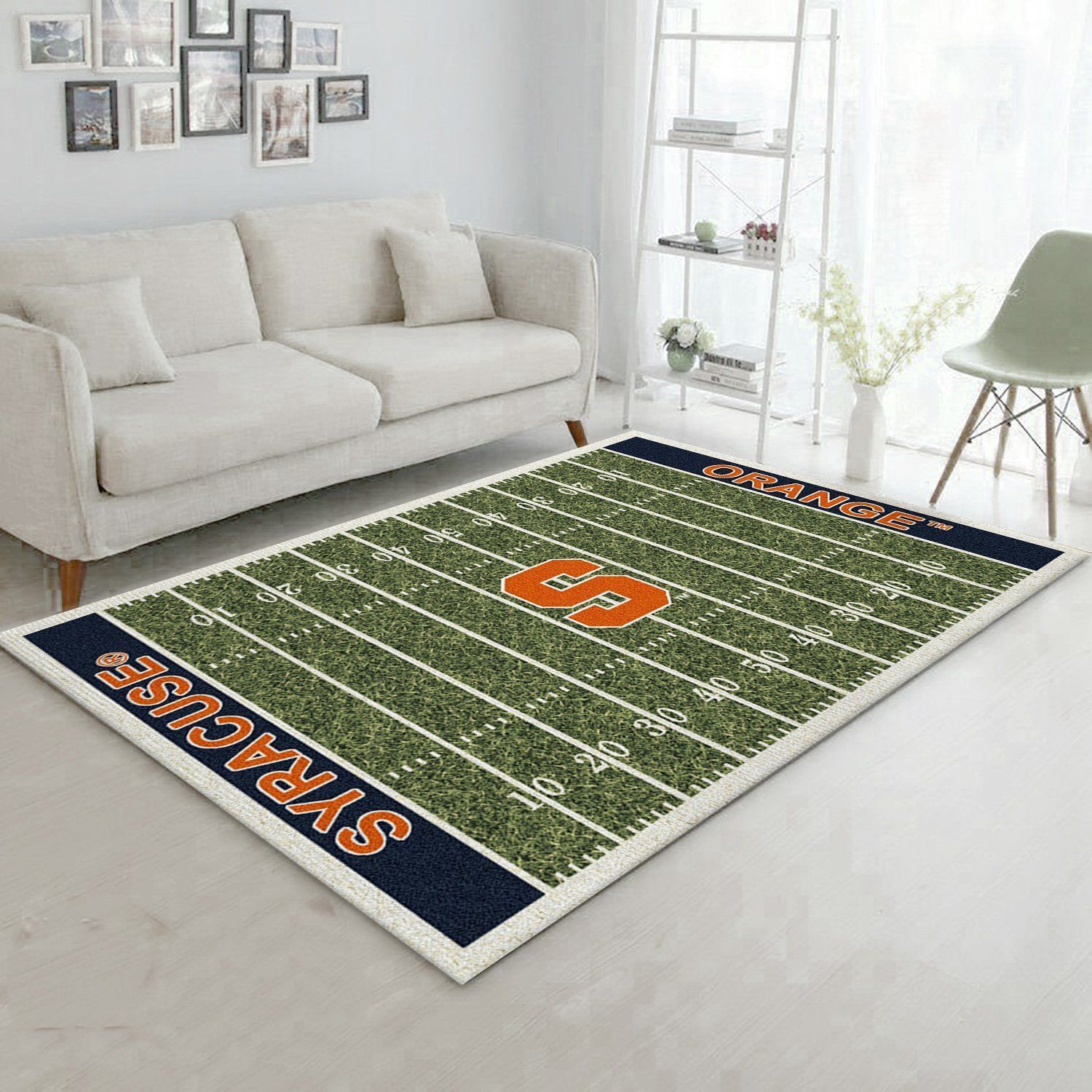 College Syracuse NFL Team Logo Area Rug, Bedroom Rug, Home US Decor - Indoor Outdoor Rugs