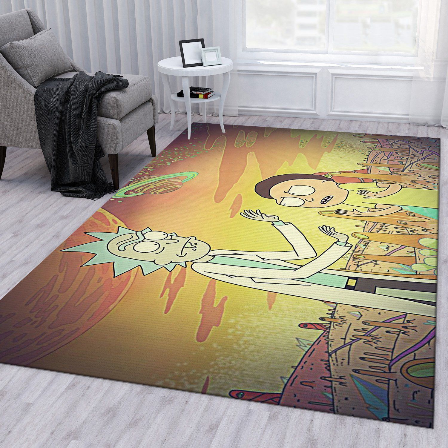 Rick And Morty Noel Gift Rug Bedroom Rug Home Decor Floor Decor - Indoor Outdoor Rugs