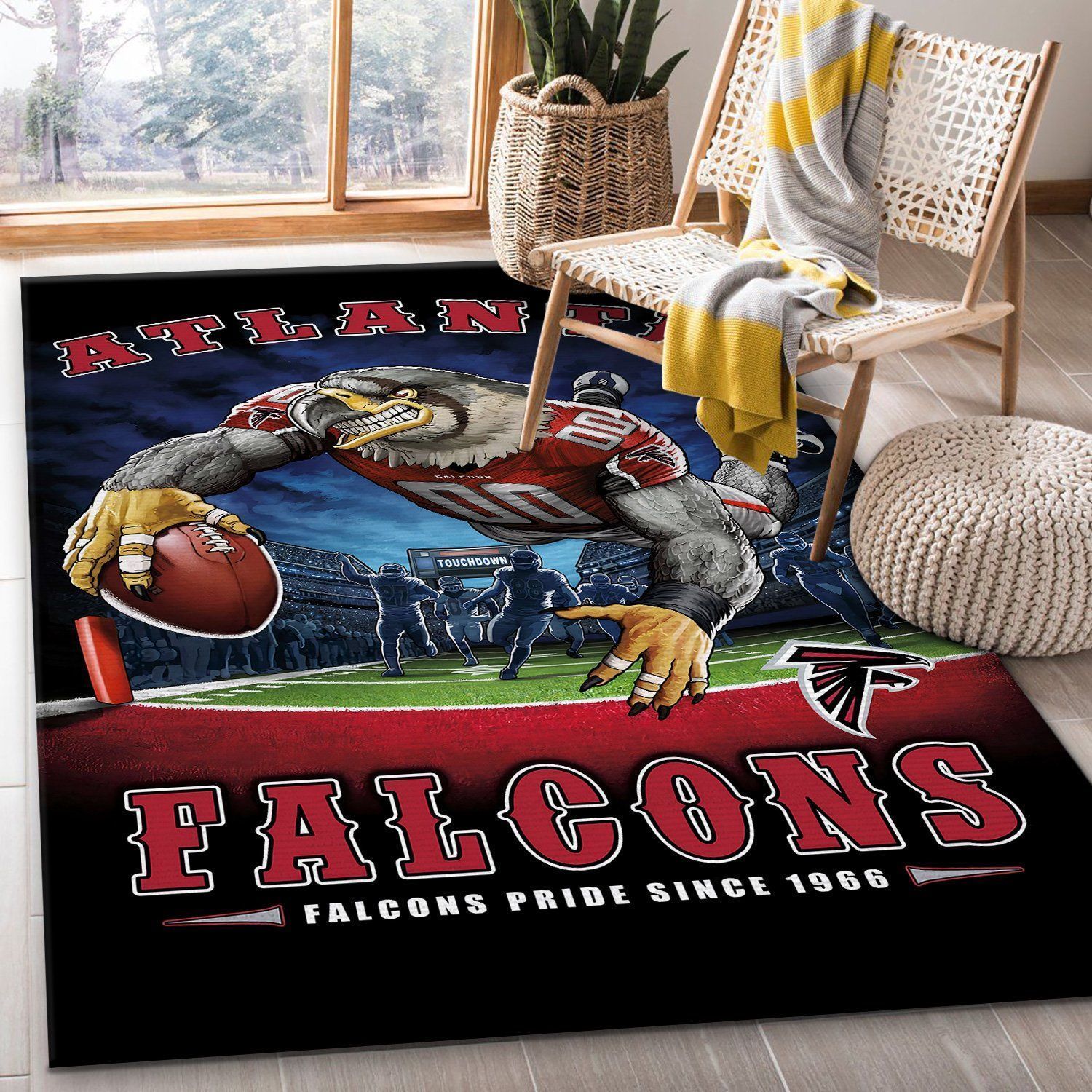 Atlanta Falcons Area Rug Rugs For Living Room Rug Home Decor - Indoor Outdoor Rugs