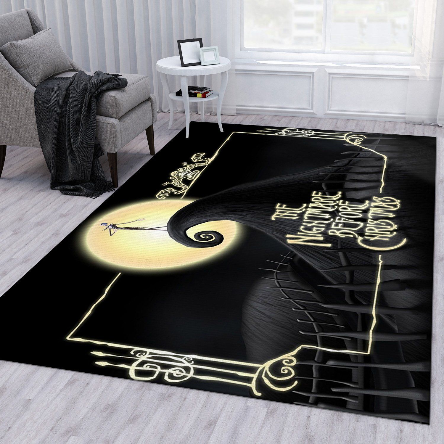 Nightmare Before Christmas Ver2 Area Rug For Christmas Living Room Rug US Gift Decor - Indoor Outdoor Rugs