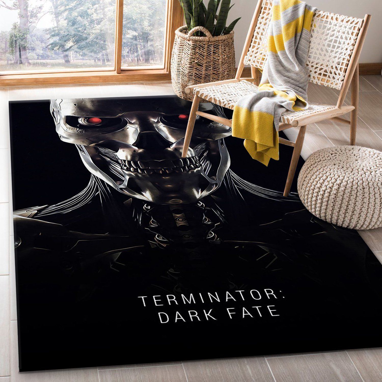 Terminator Dark Fate 2019 Rug Art Painting Movie Rugs US Gift Decor - Indoor Outdoor Rugs