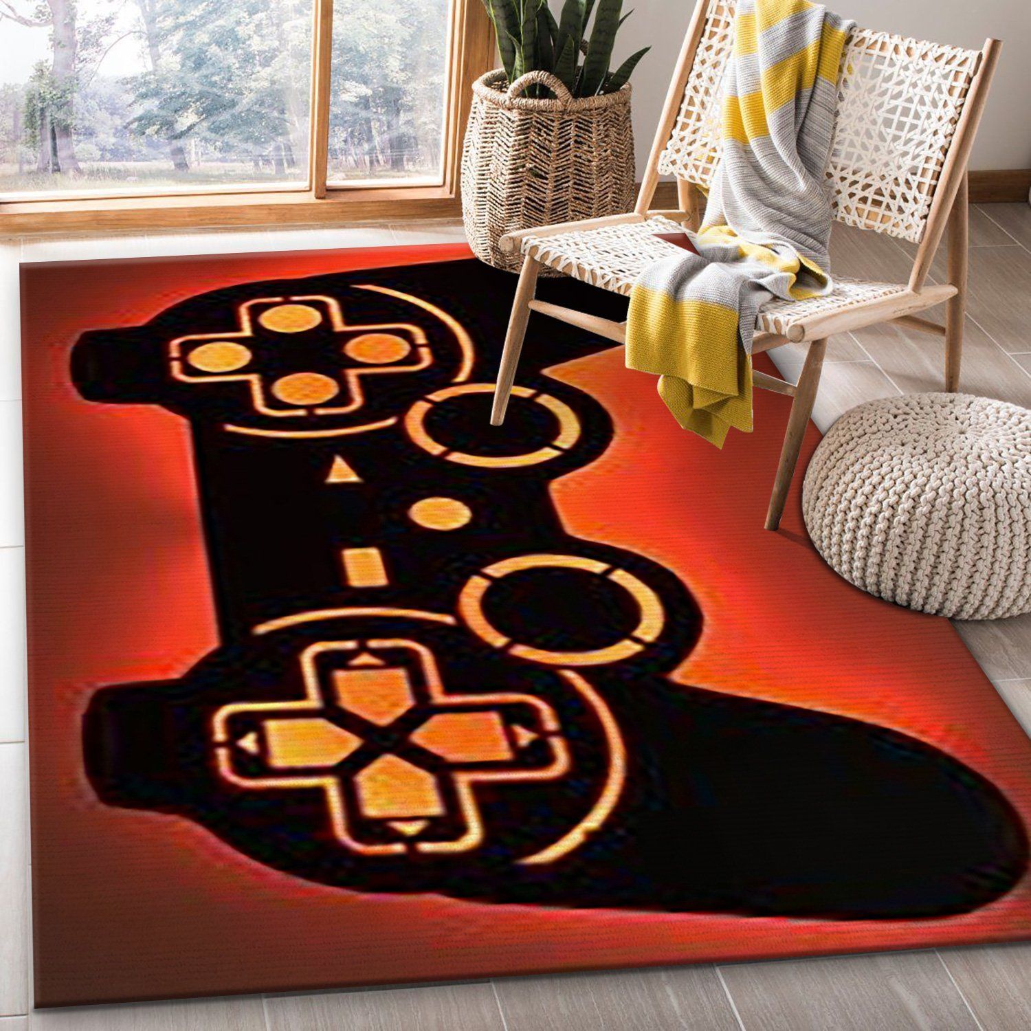 Playstation Led V2 Area Rug Bedroom Rug Home US Decor - Indoor Outdoor Rugs