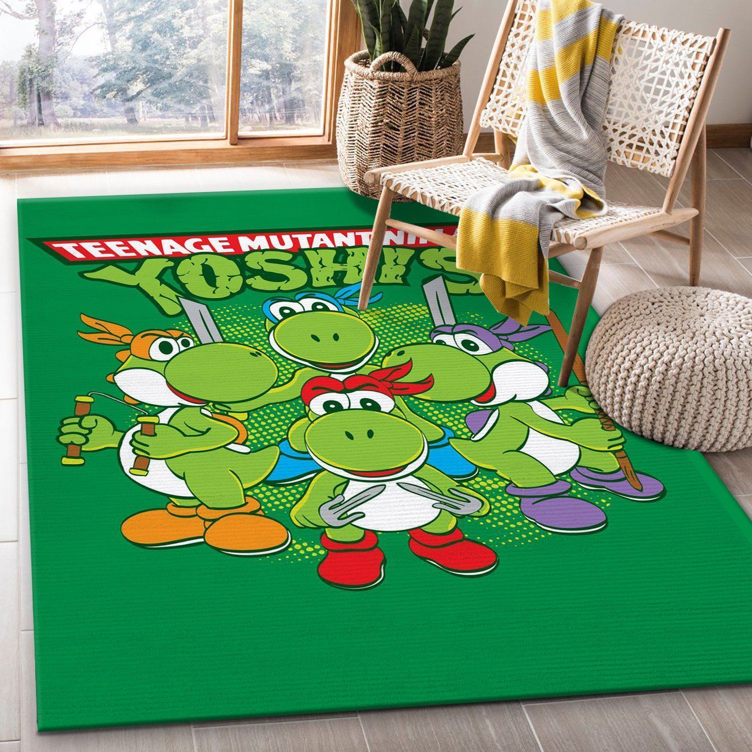 A Parody Inspired By The Cartoon Tv Show Teenage Mutan Area Rug Carpet, Kitchen Rug, US Gift Decor - Indoor Outdoor Rugs