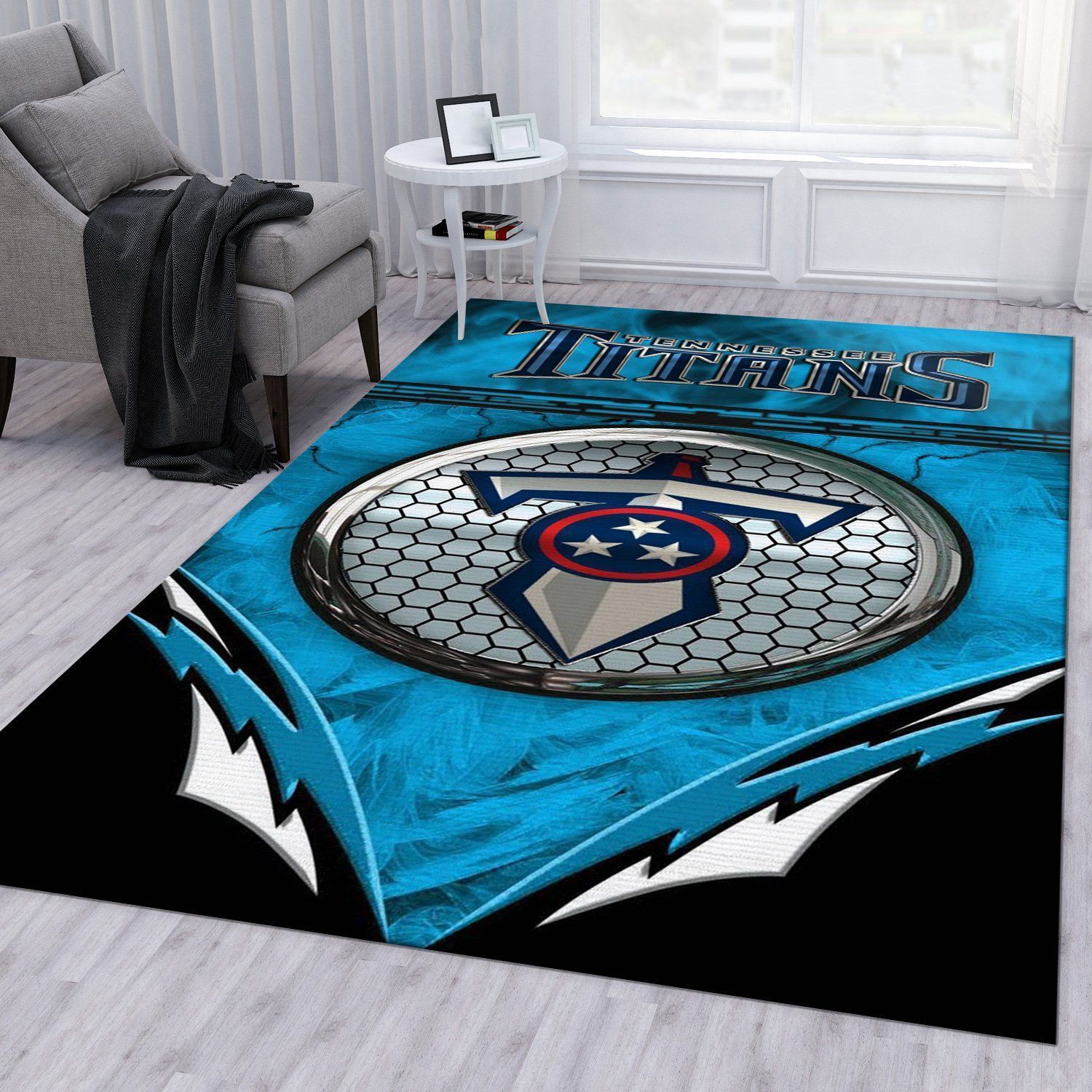 Tennessee Titans 1 NFL Area Rug For Christmas Bedroom Rug Home Decor Floor Decor - Indoor Outdoor Rugs