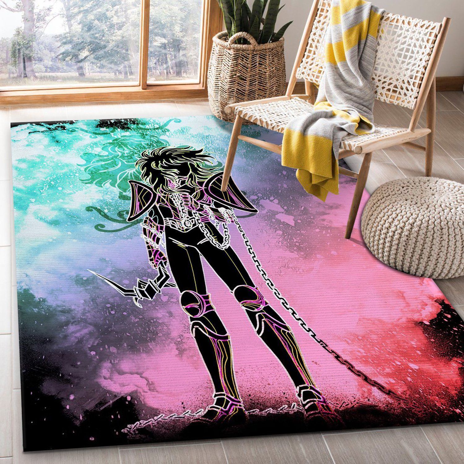 Soul Of Andromeda Manga Hero Area Rug, Living Room Rug, Christmas Gift US Decor - Indoor Outdoor Rugs