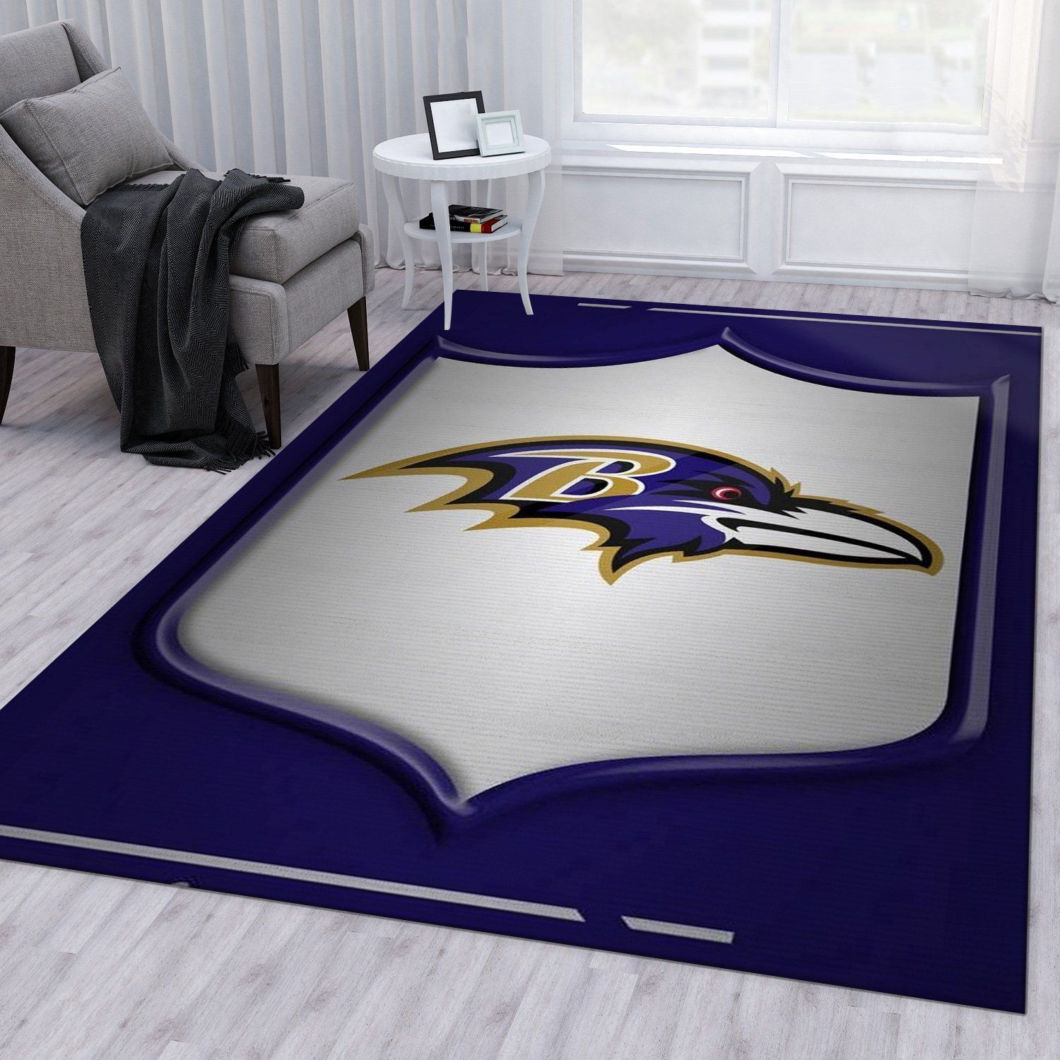 Baltimore Ravens Nfl Area Rug For Christmas Living Room Rug Home Decor Floor Decor - Indoor Outdoor Rugs