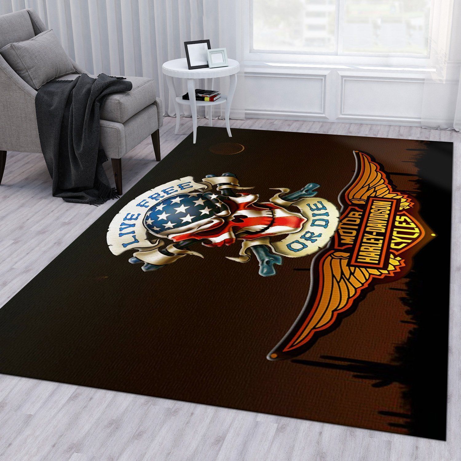 Harley Davidson Ver13 Area Rug Living Room Rug Home US Decor - Indoor Outdoor Rugs