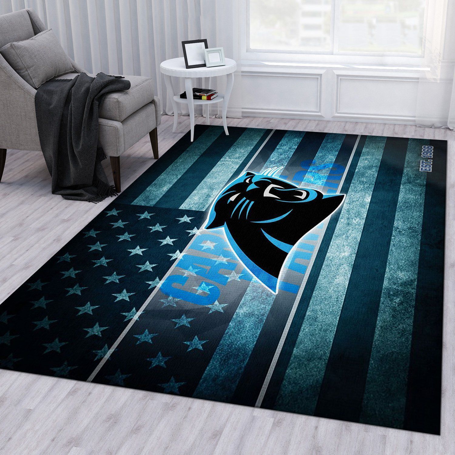 Carolina Panthers Nfl Area Rug For Christmas Living Room Rug Home Decor Floor Decor - Indoor Outdoor Rugs