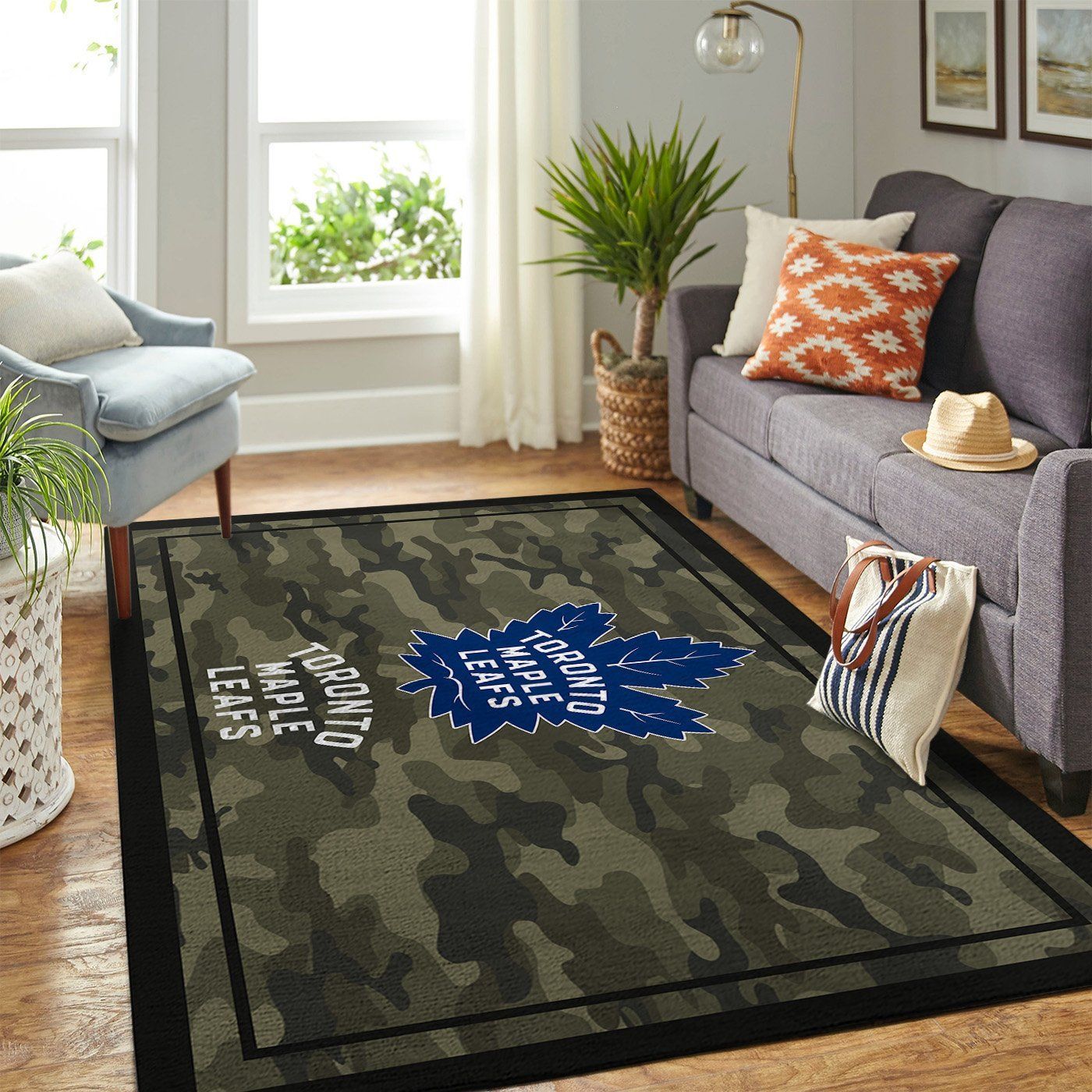 Toronto Maple Leafs Nhl Team Logo Camo Style Nice Gift Home Decor Area Rug Rugs For Living Room - Indoor Outdoor Rugs