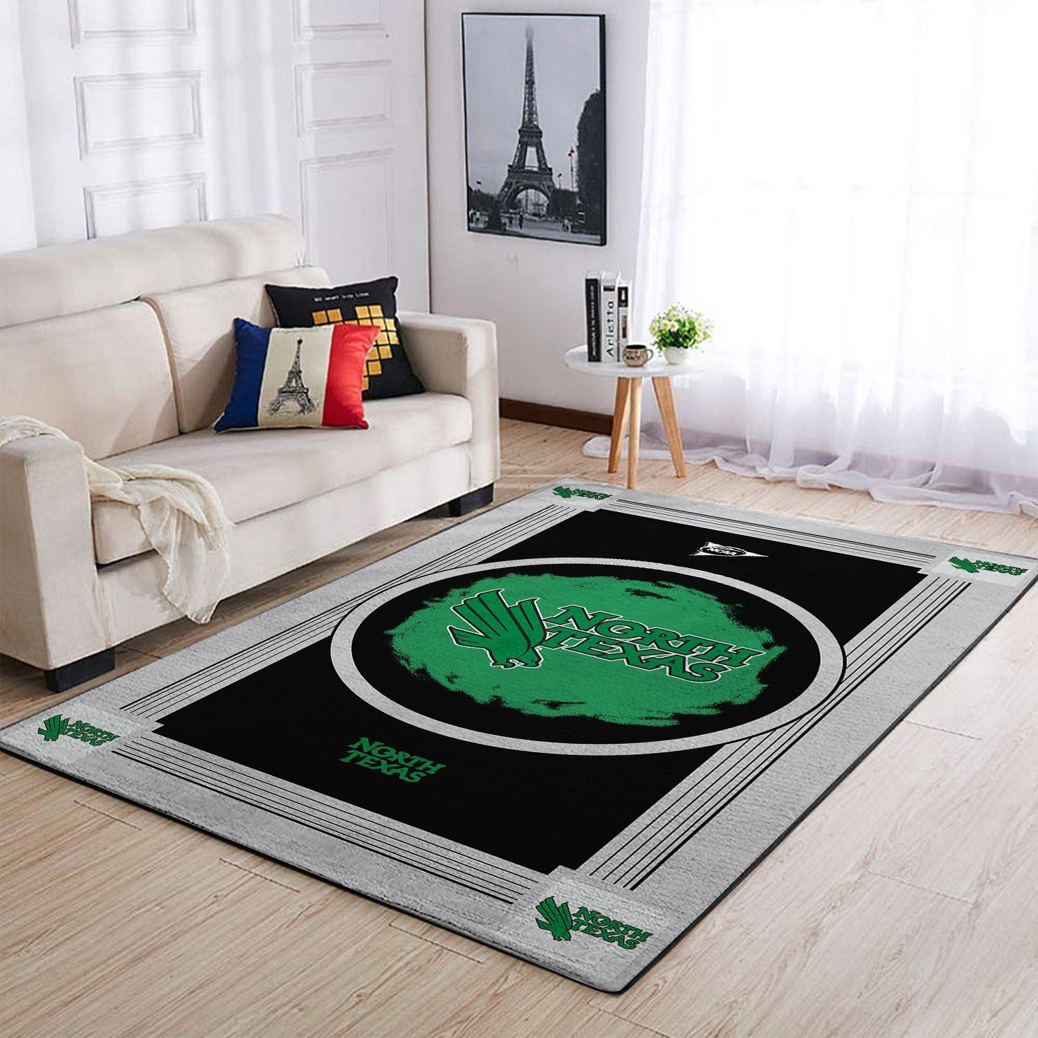 North Texas Mean Green Ncaa Team Logo Nice Gift Home Decor Rectangle Area Rug - Indoor Outdoor Rugs