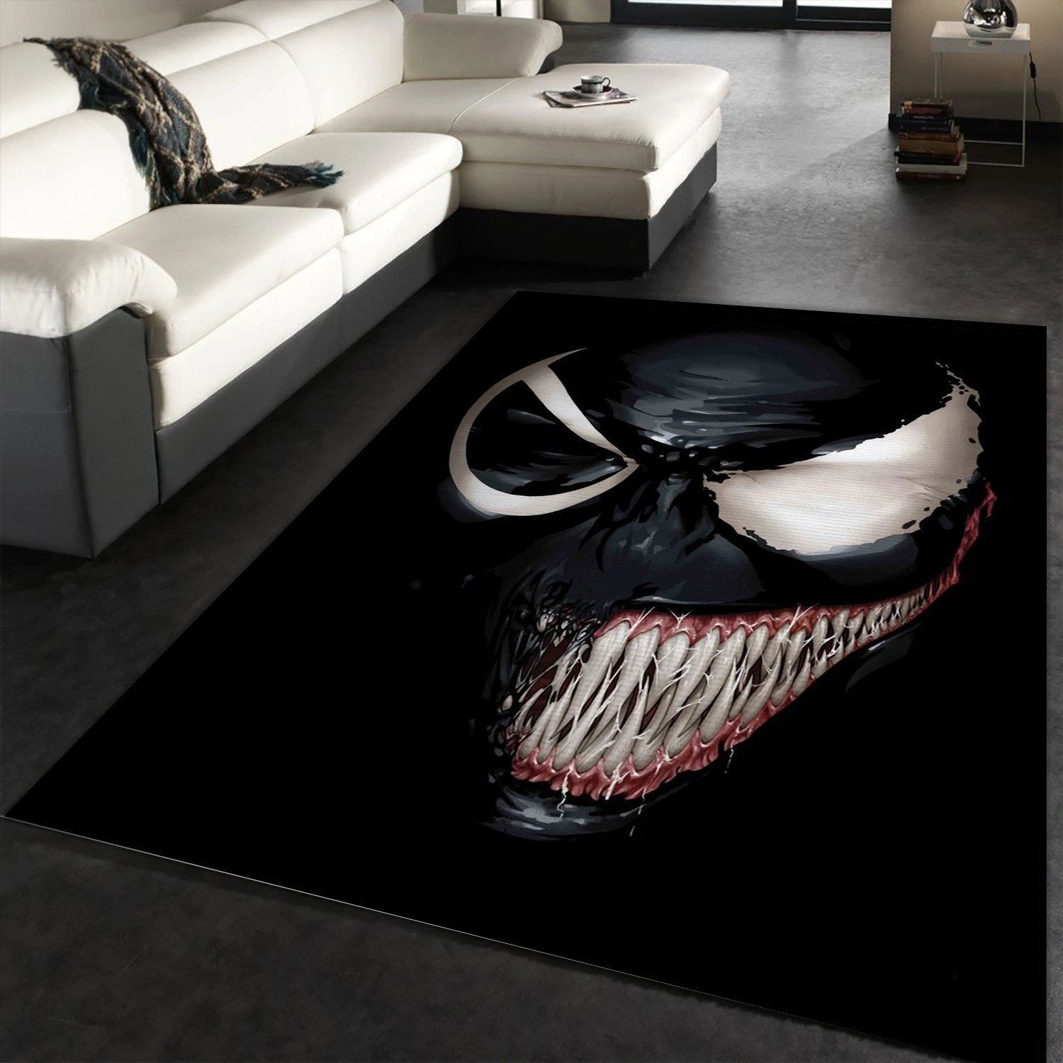 Venom Marvel Rug Bedroom Home Decor Floor Decor - Indoor Outdoor Rugs