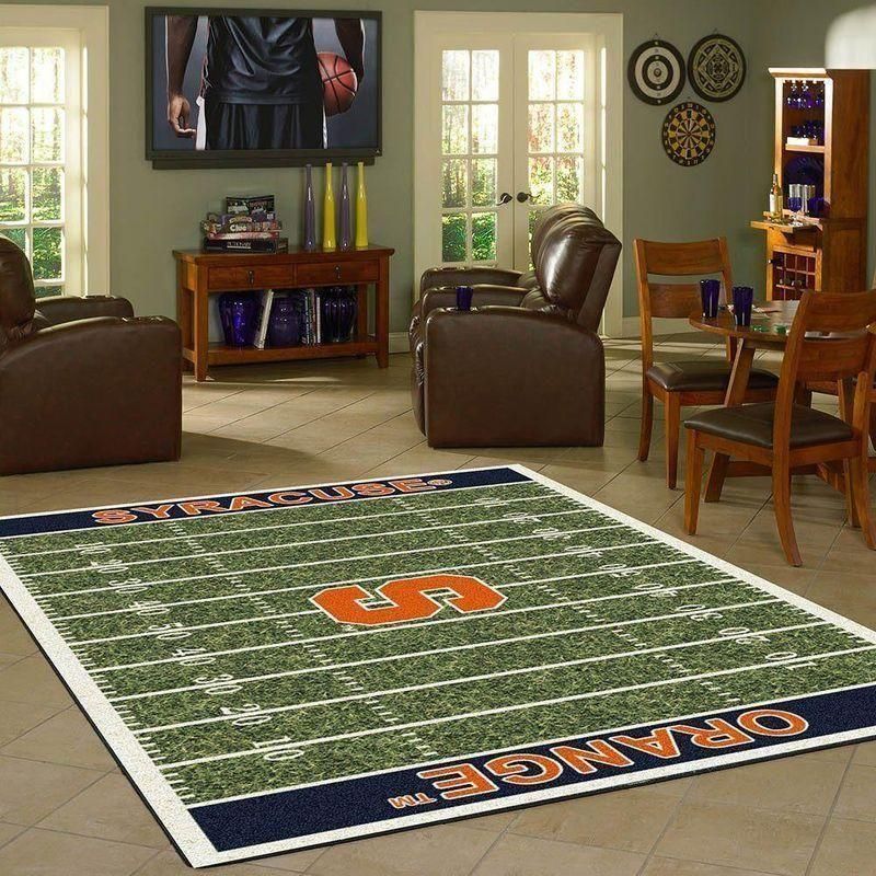 Nfl Football Fans Syracuse Orange Home Field Area Rug Football Home Decor - Indoor Outdoor Rugs