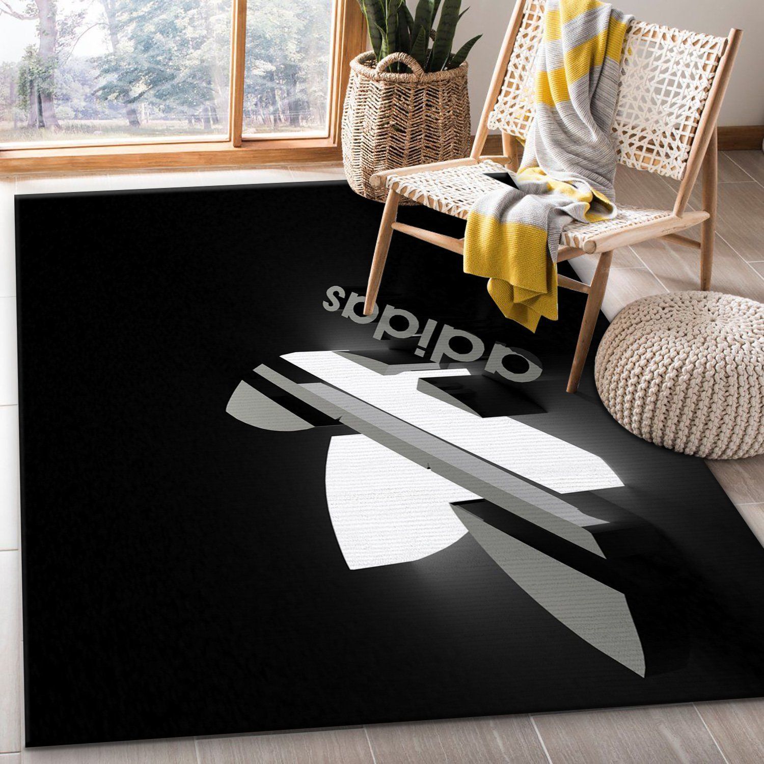 Adidas Area Rug Living Room Rug Family Gift US Decor - Indoor Outdoor Rugs