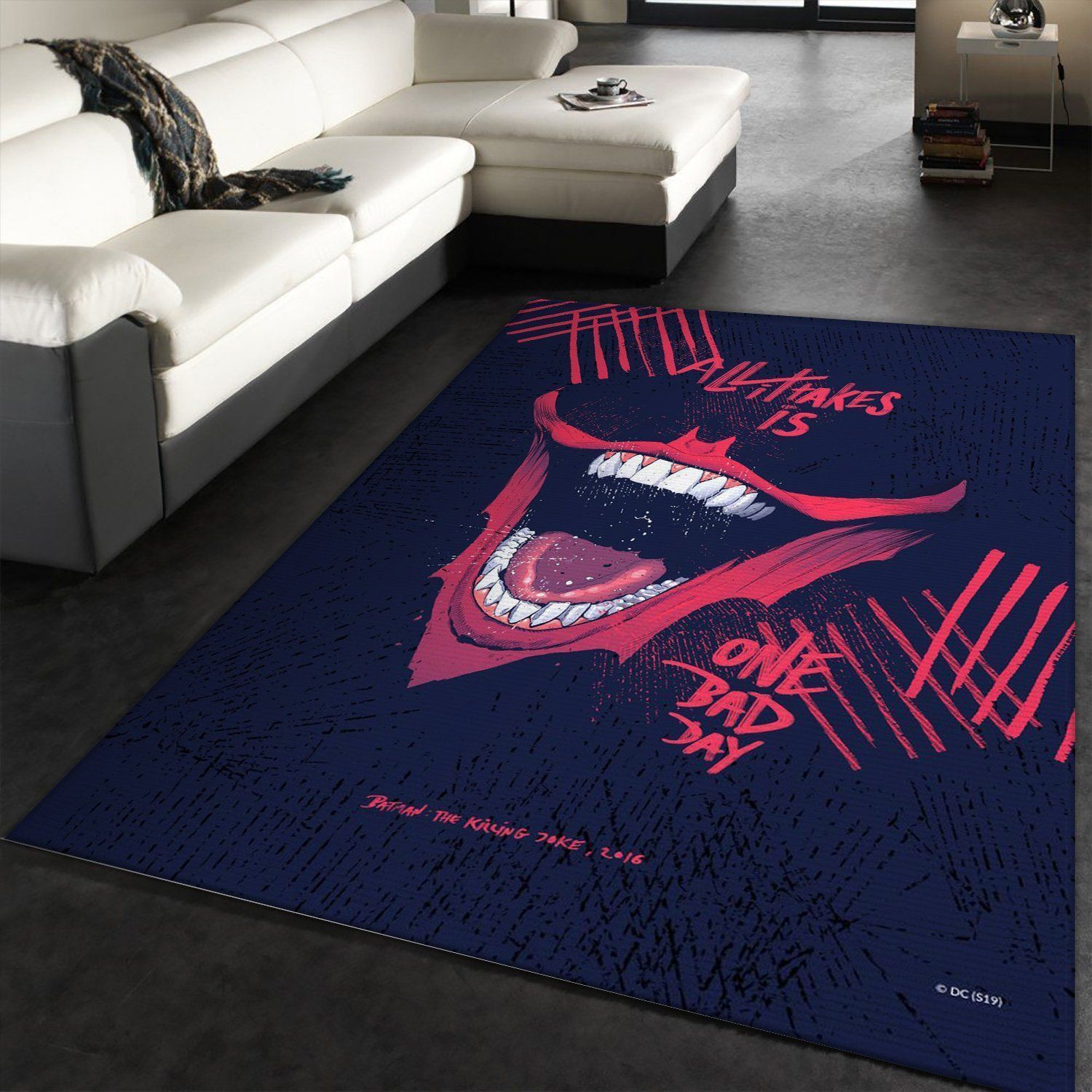 One Bad Day Joker Area Rug, Living Room Rug, Home US Decor - Indoor Outdoor Rugs